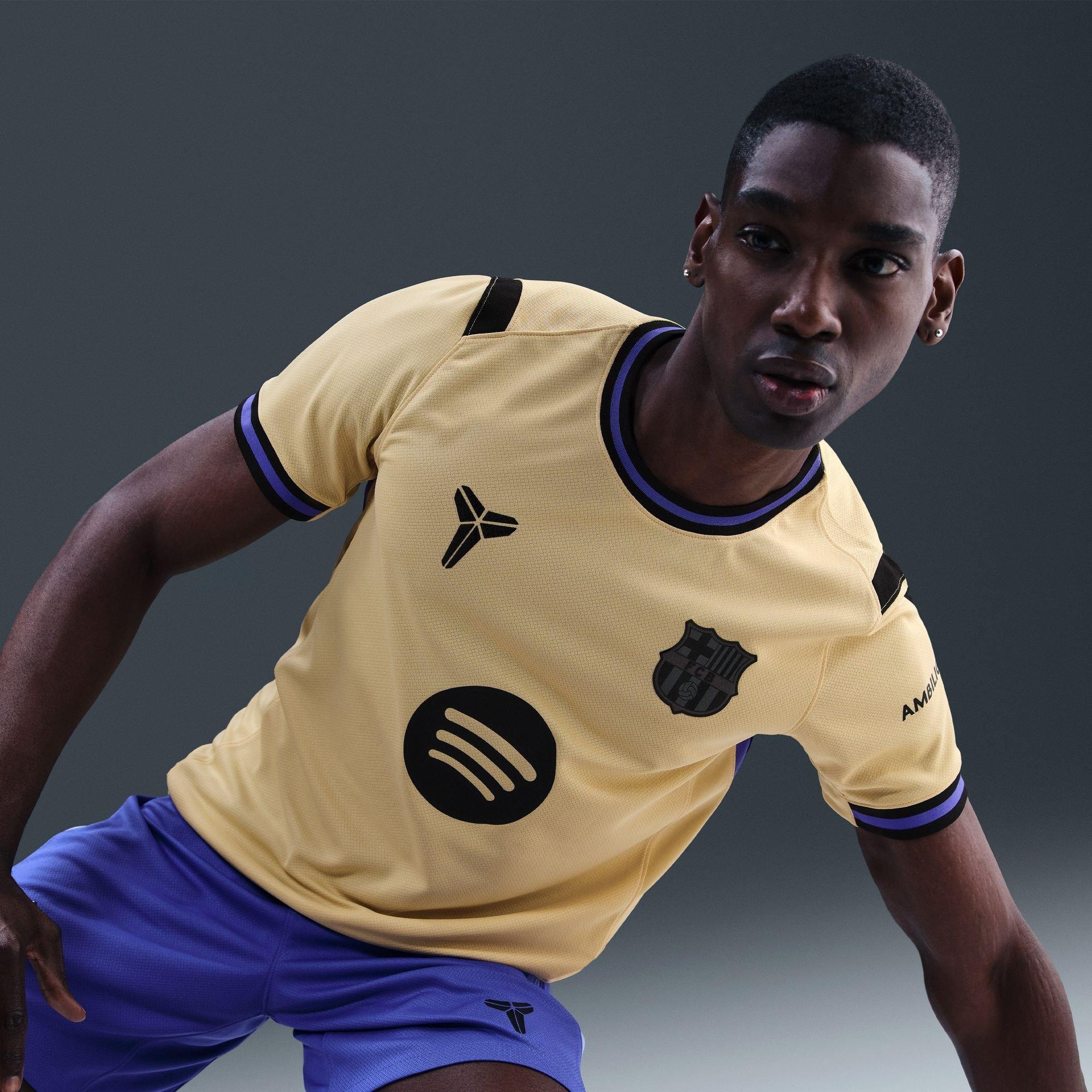 Team Gold/Per - Nike - Barcelona Away Shirt 2025 2026 Adults - 10