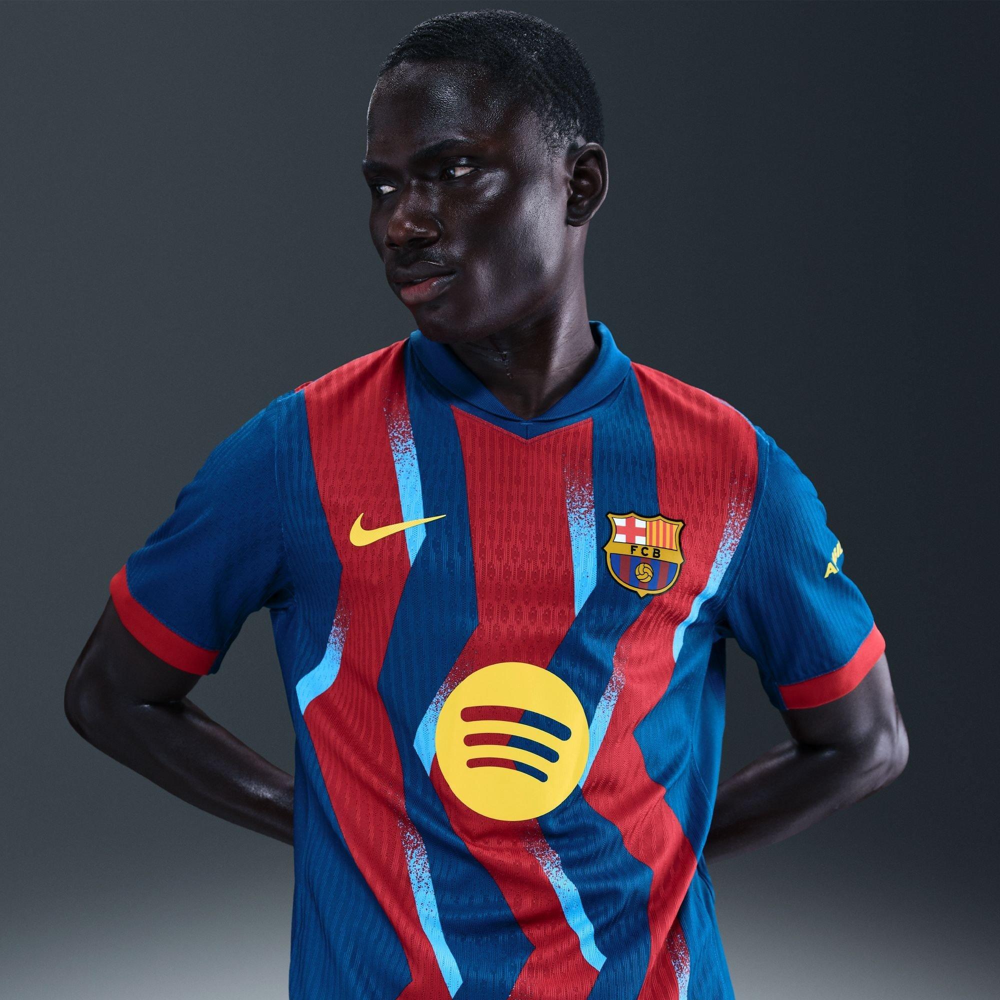 Blue/ Yellow - Nike - Barcelona Authentic Fourth Shirt 25/26 Mens - 11