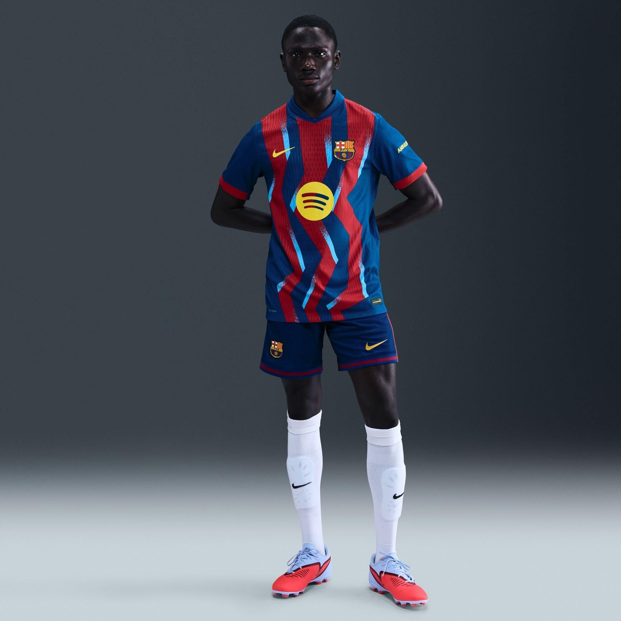 Blue/ Yellow - Nike - Barcelona Authentic Fourth Shirt 25/26 Mens - 12