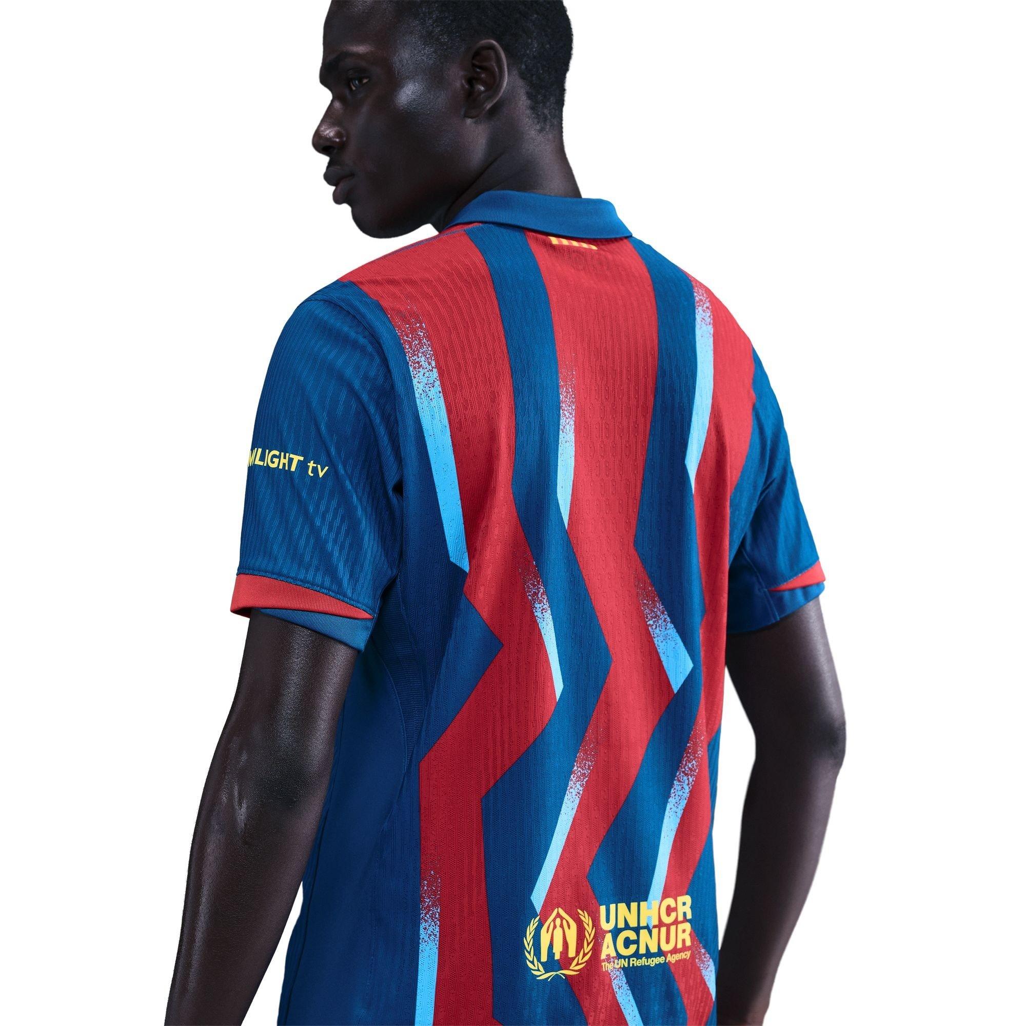 Blue/ Yellow - Nike - Barcelona Authentic Fourth Shirt 25/26 Mens - 4