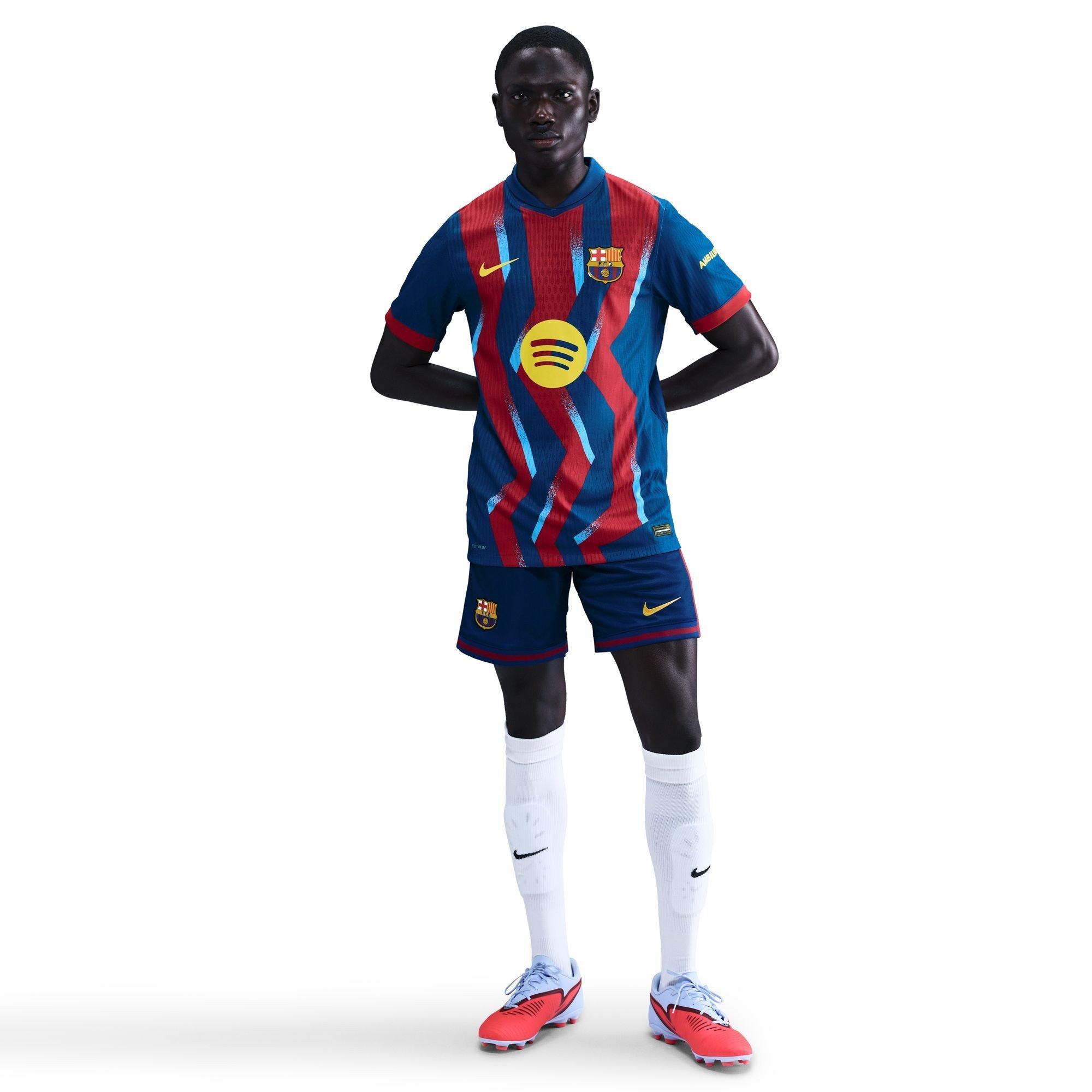 Blue/ Yellow - Nike - Barcelona Authentic Fourth Shirt 25/26 Mens - 7