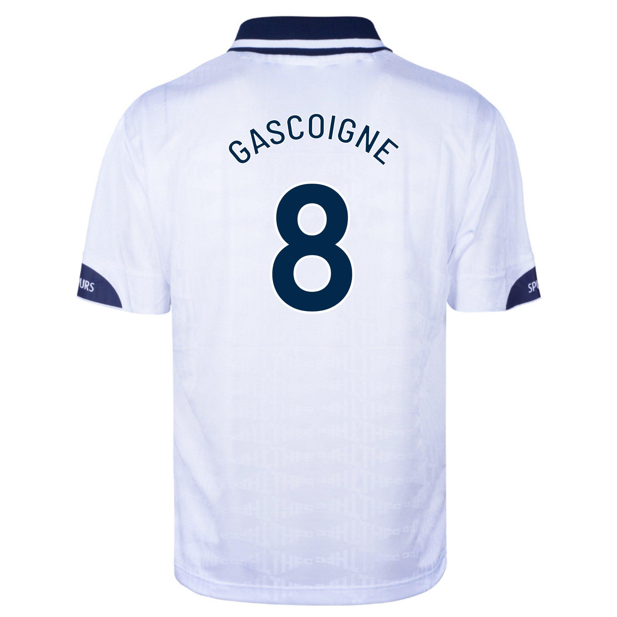 Gascoigne 8 - Score Draw - Gascoigne Tottenham Hotspur Home Shirt 1991 - 1