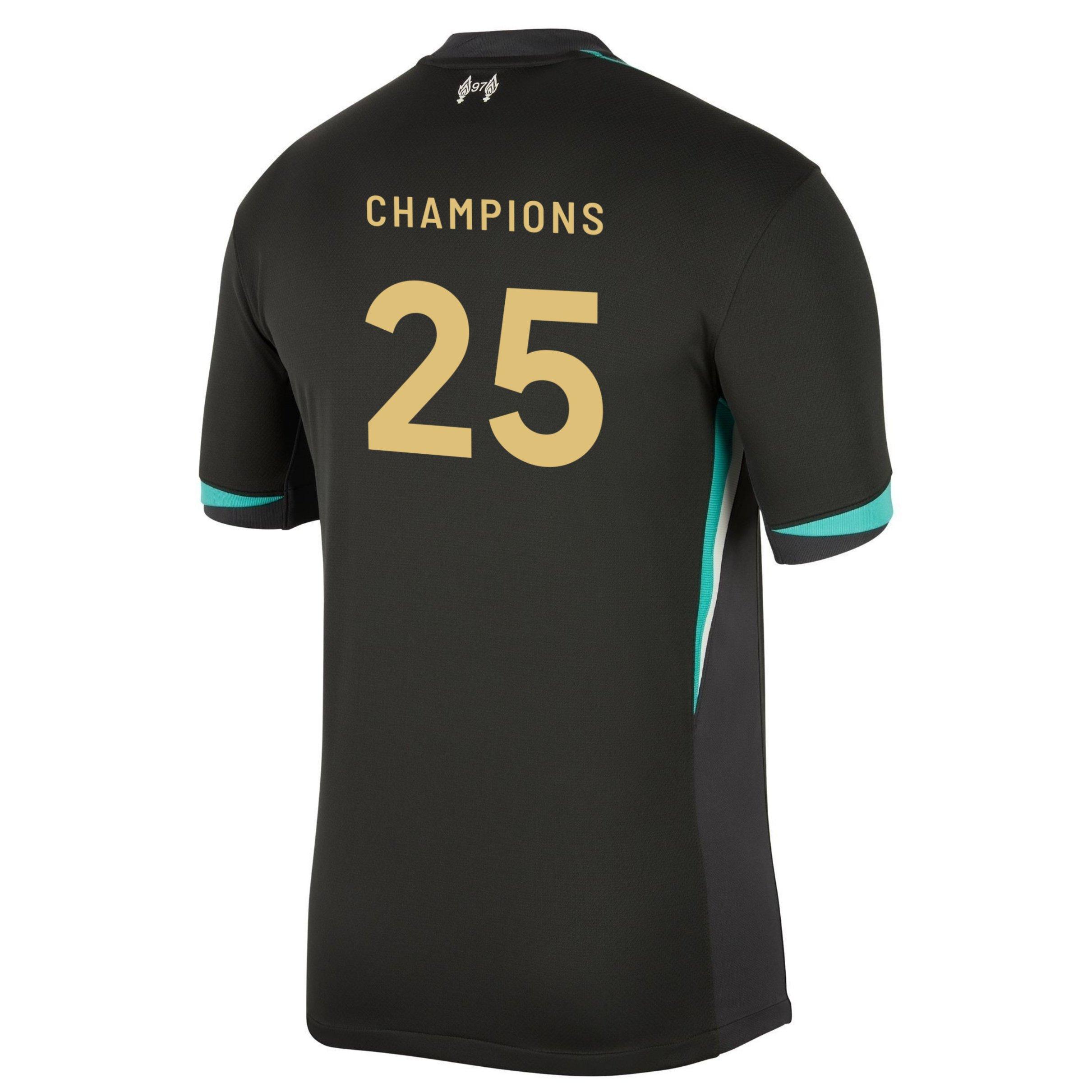 Crna - Nike - Liverpool Champions Away Shirt 2024 2025 Adults