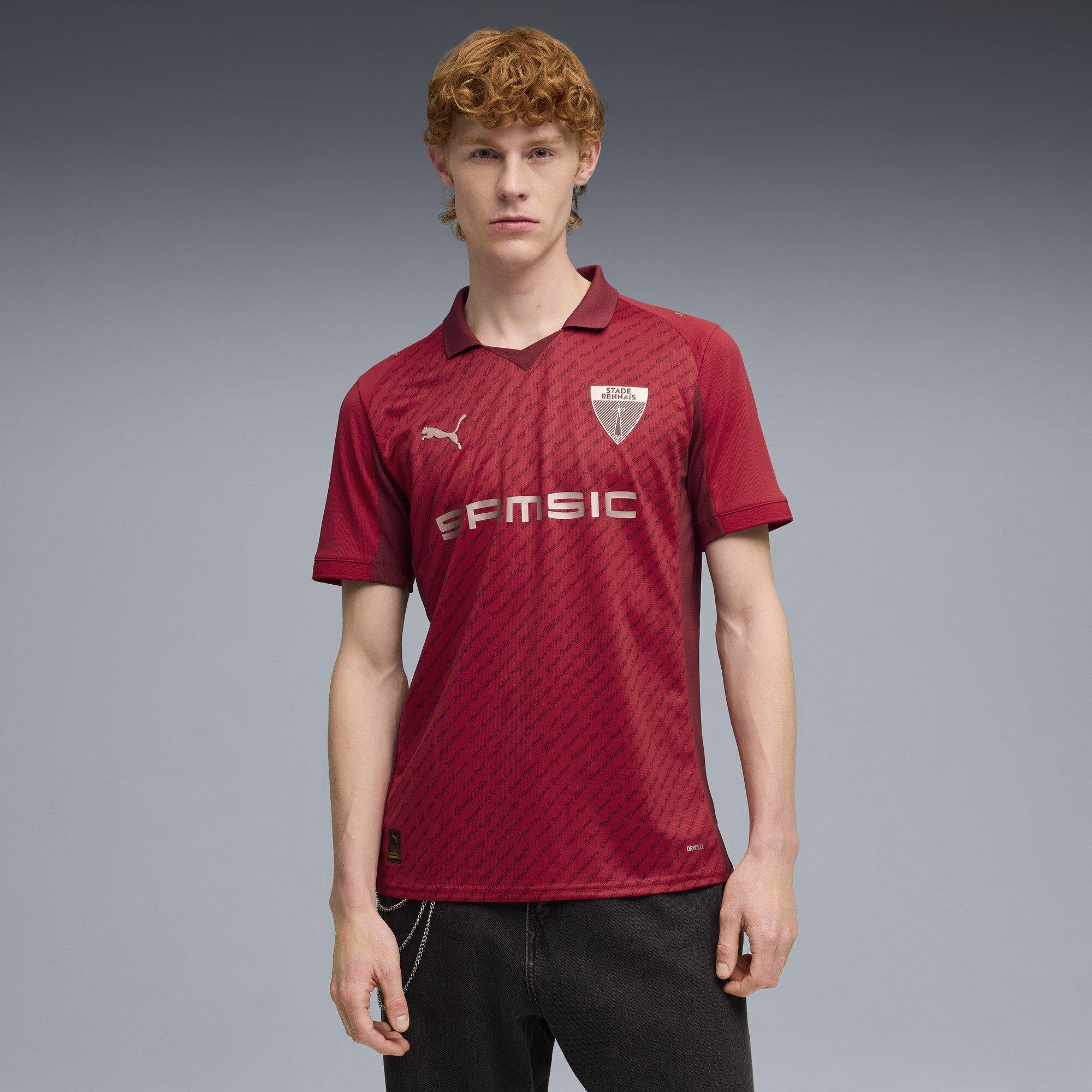 Rood/Zwart - Puma - Mens Puma Stade Rennes 125th Home Kit 2025/2026 - 3