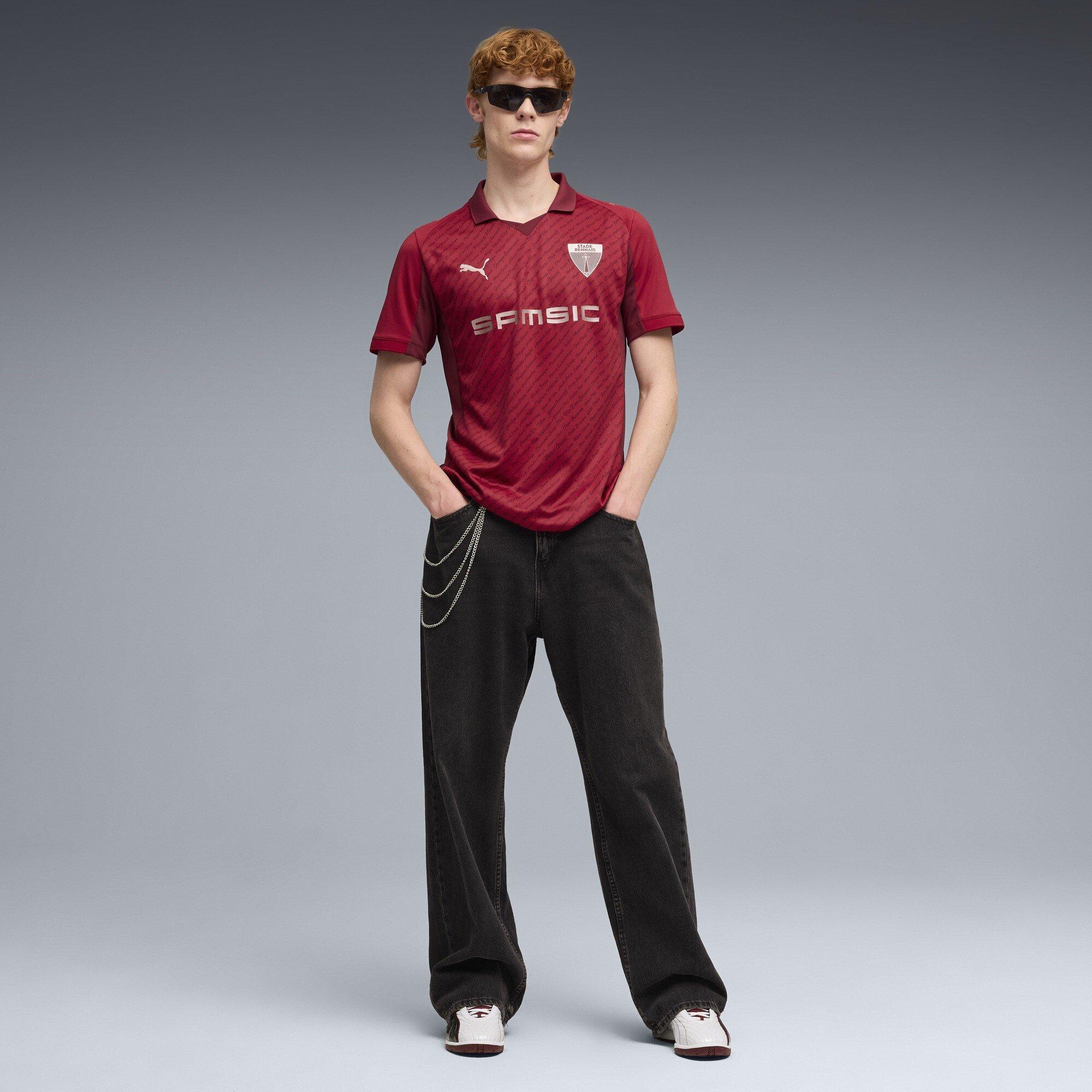 Rood/Zwart - Puma - Mens Puma Stade Rennes 125th Home Kit 2025/2026 - 7