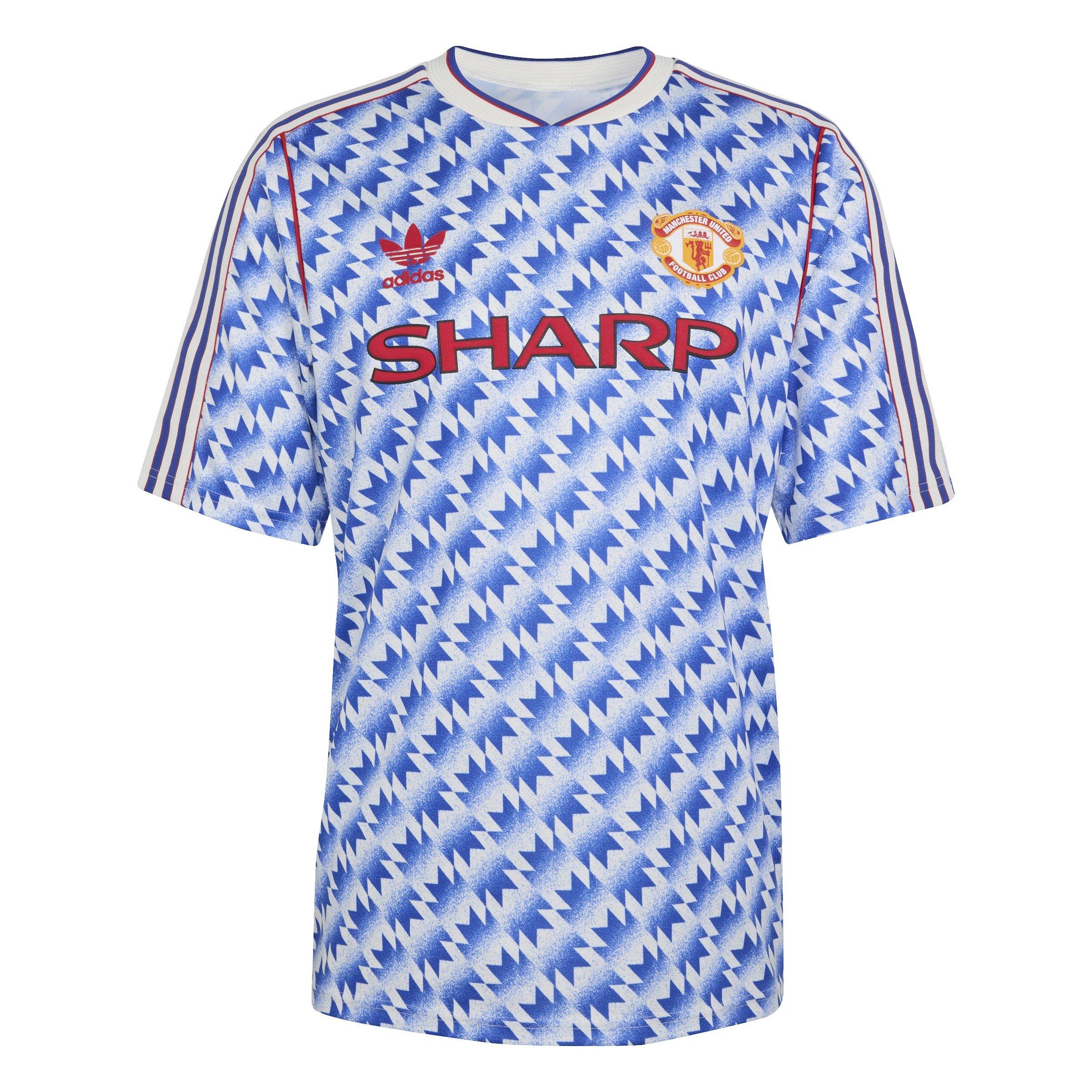 Plavo/Bijelo - adidas - Mens Manchester United x adidas Bringback 90/92 Away Kit - 1
