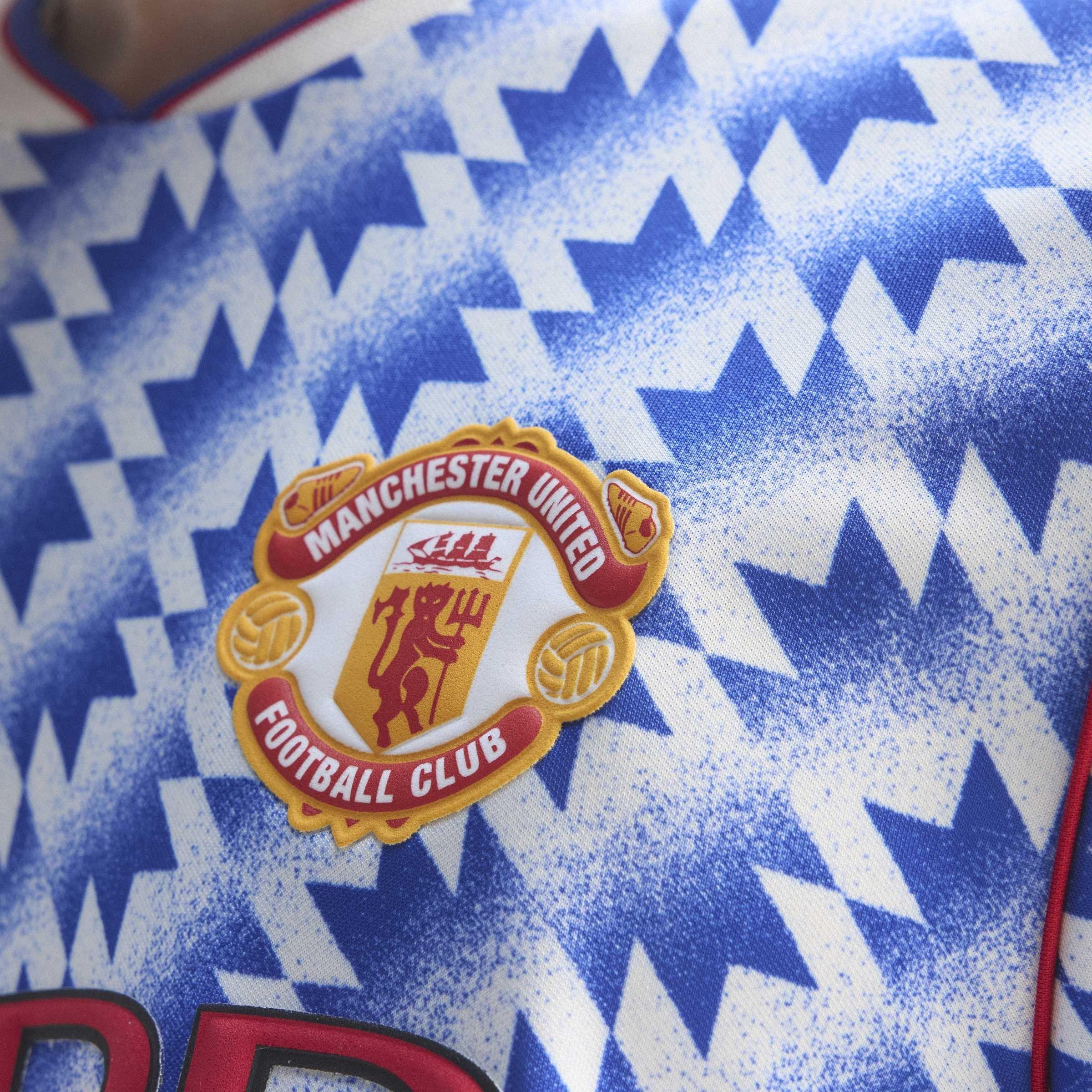 Plavo/Bijelo - adidas - Mens Manchester United x adidas Bringback 90/92 Away Kit - 11