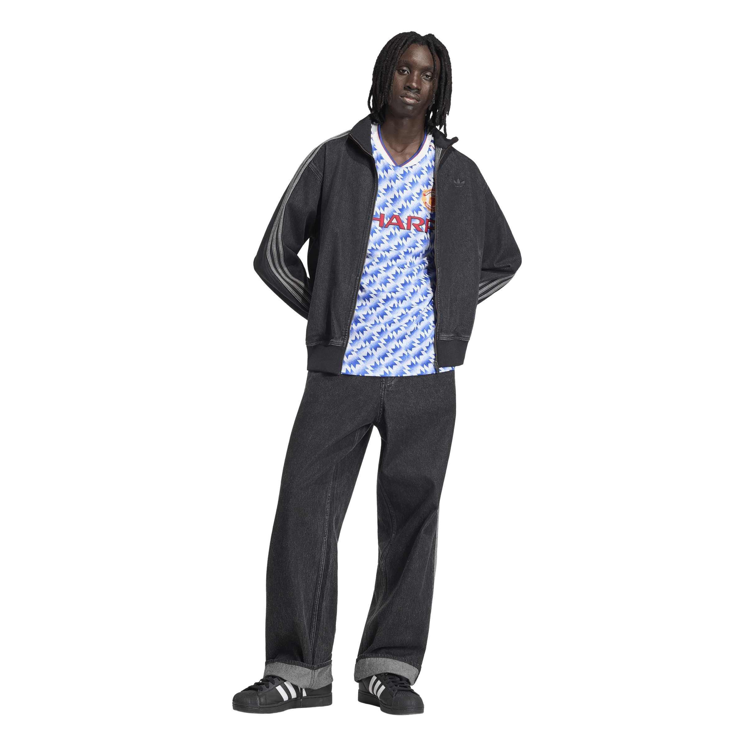 Plavo/Bijelo - adidas - Mens Manchester United x adidas Bringback 90/92 Away Kit - 5