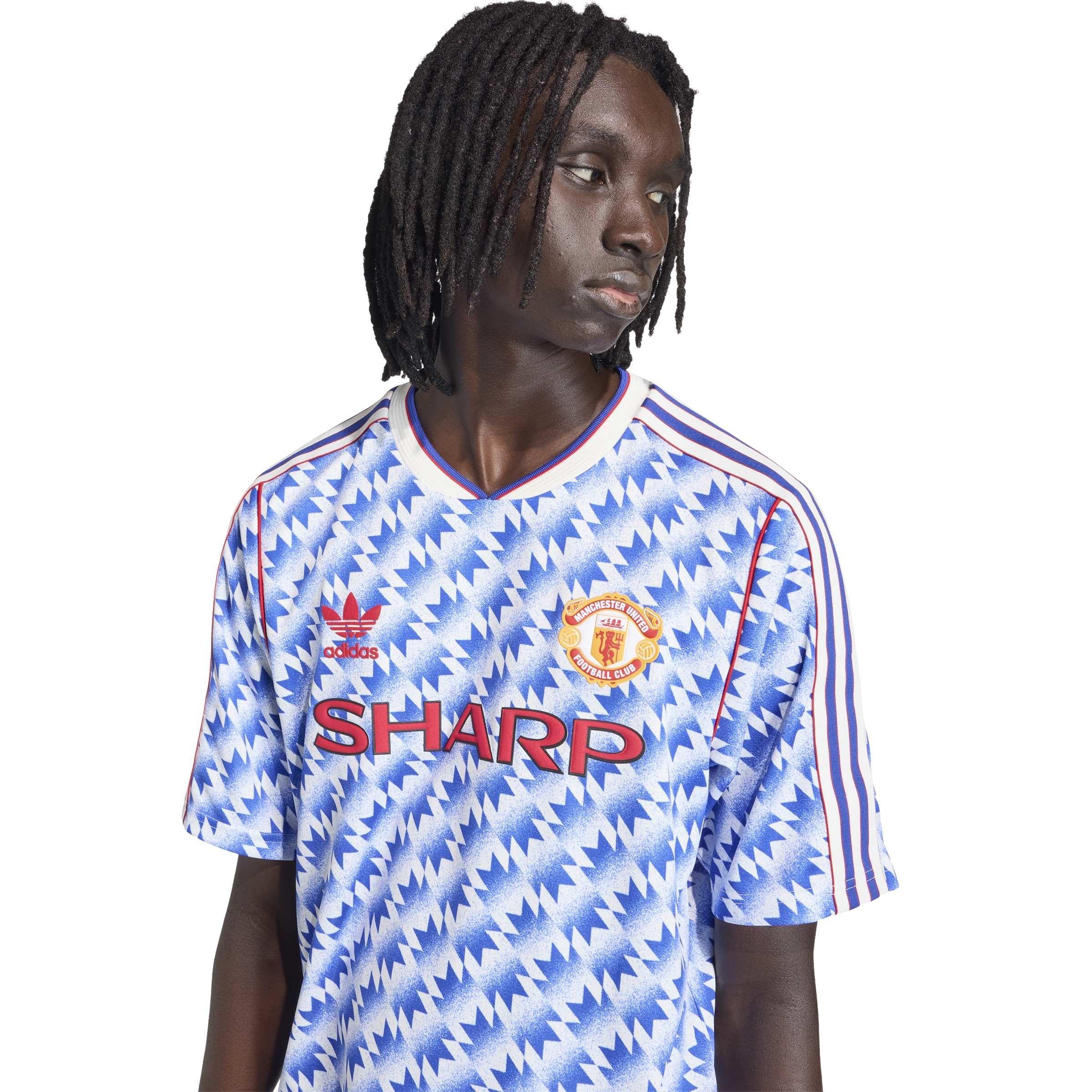 Plavo/Bijelo - adidas - Mens Manchester United x adidas Bringback 90/92 Away Kit - 6