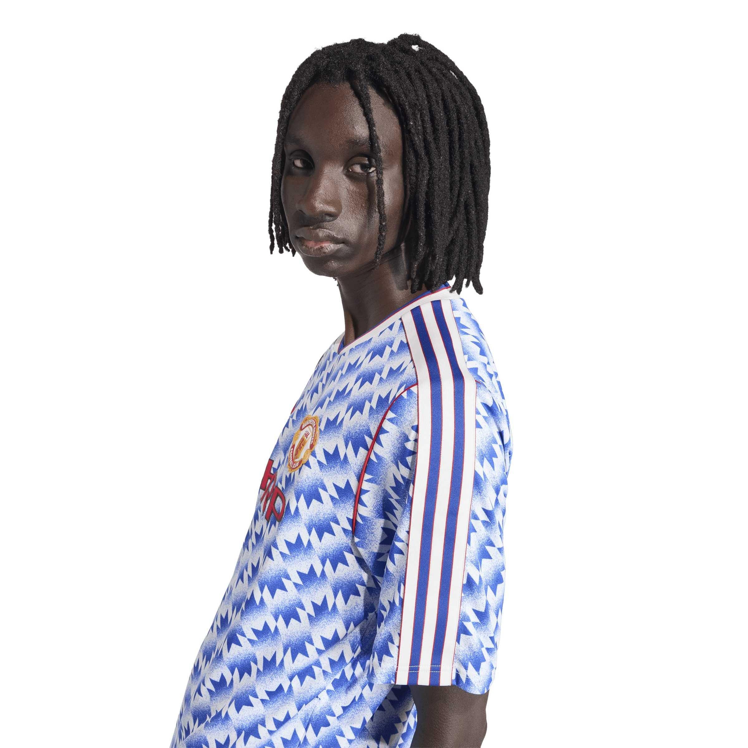 Plavo/Bijelo - adidas - Mens Manchester United x adidas Bringback 90/92 Away Kit - 8