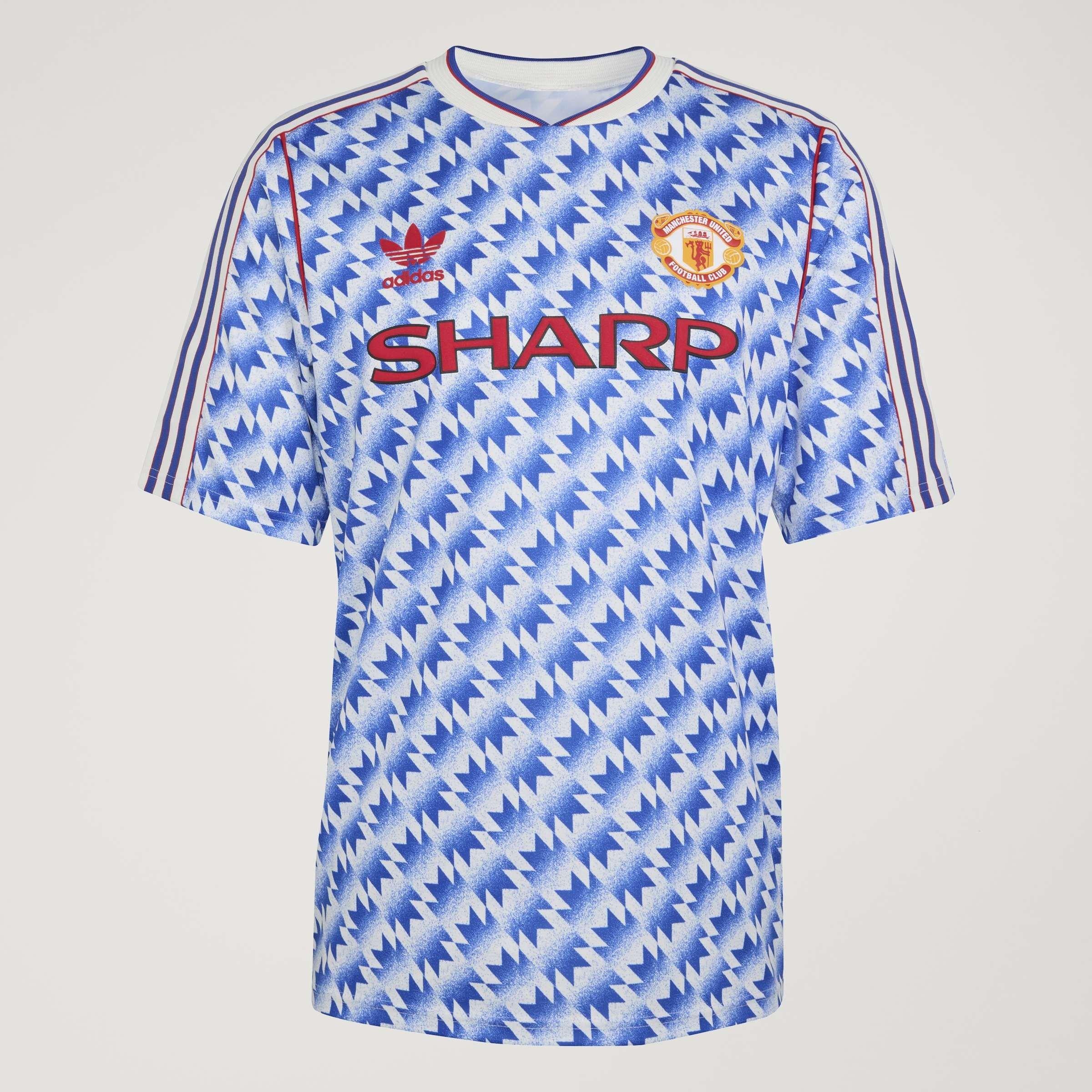 Plavo/Bijelo - adidas - Mens Manchester United x adidas Bringback 90/92 Away Kit - 10