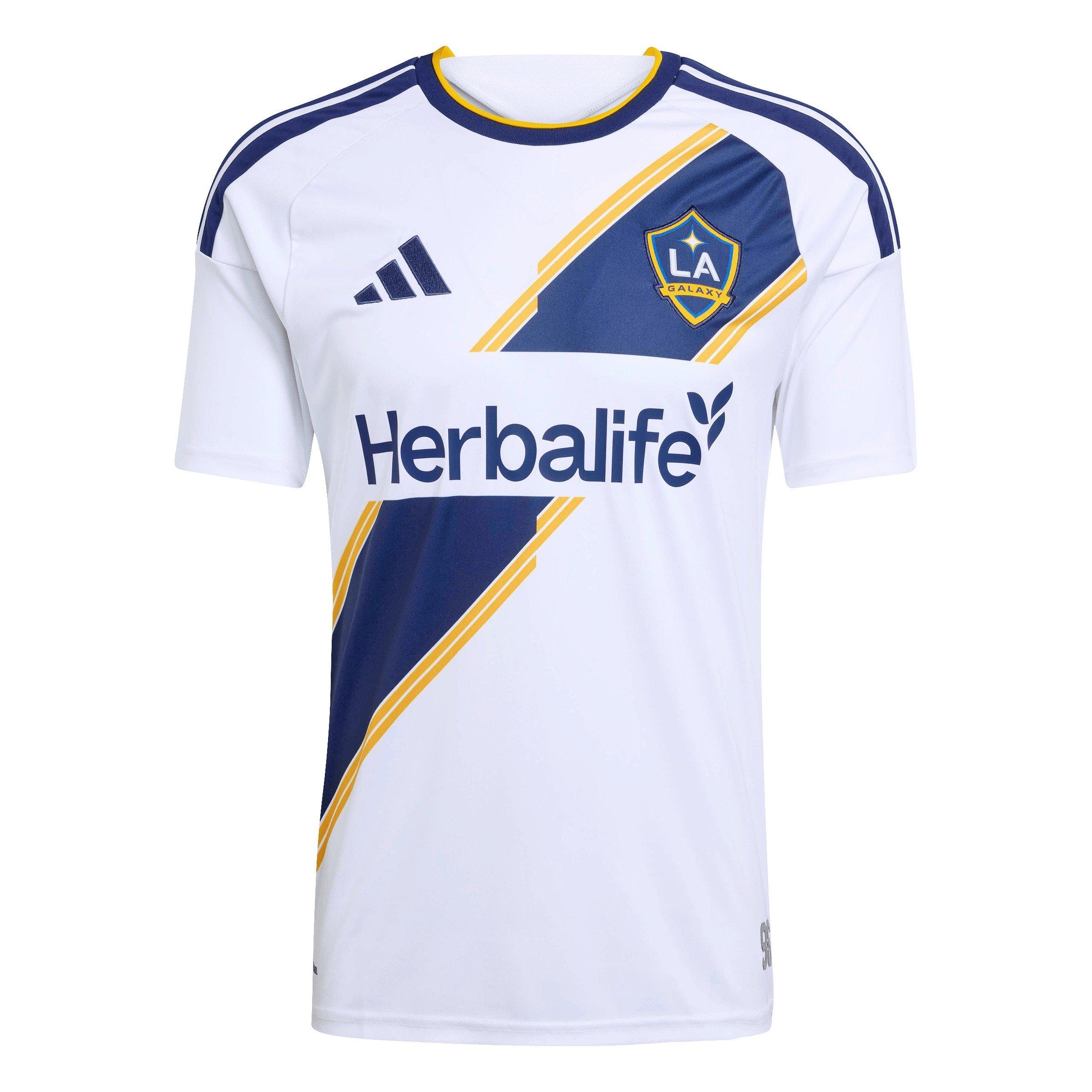 White/Blue - adidas - Mens LA Galaxy Home Football 2026 2027 Shirt - 1