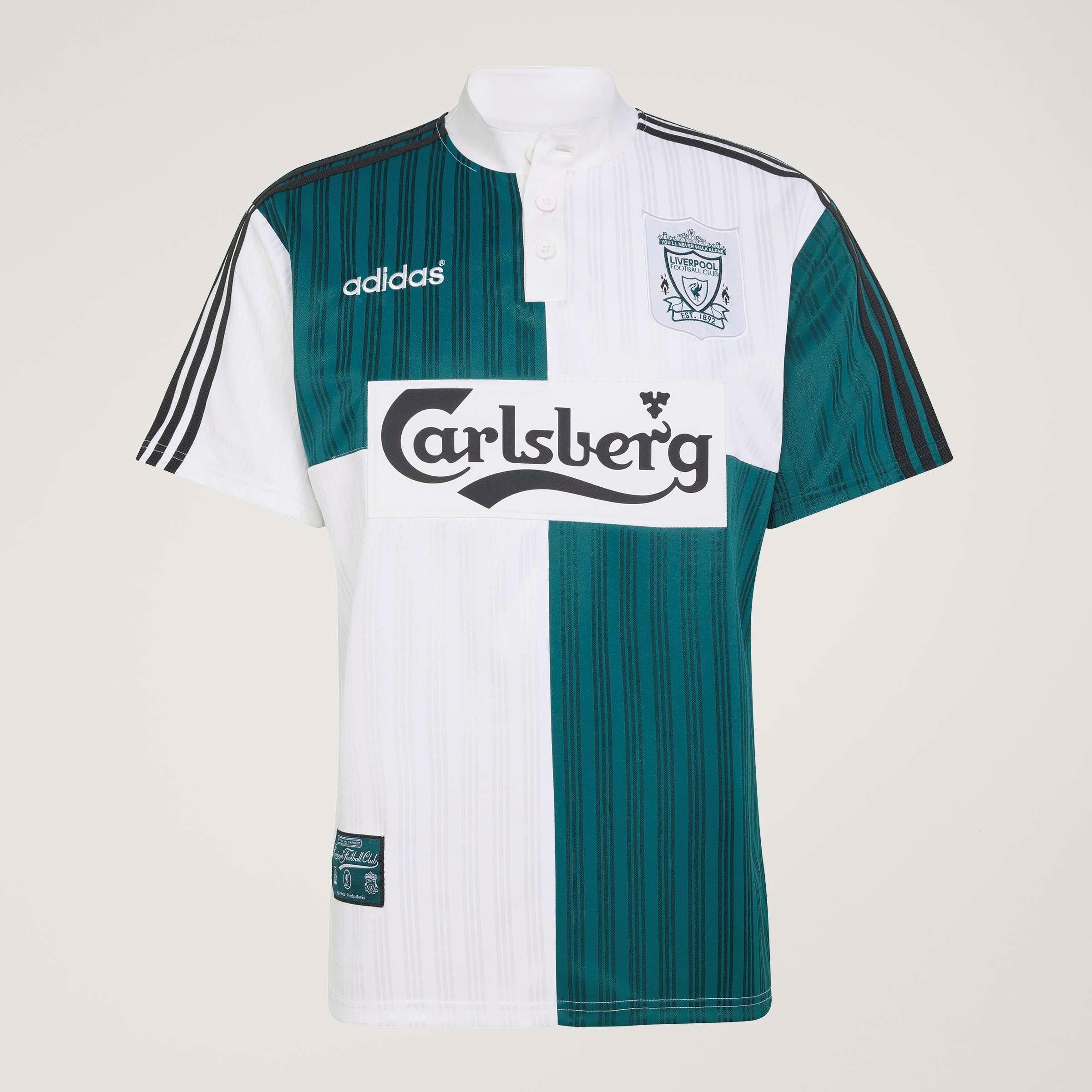 Blanc/Vert - adidas - Liverpool 1995 Shirt Adults - 12