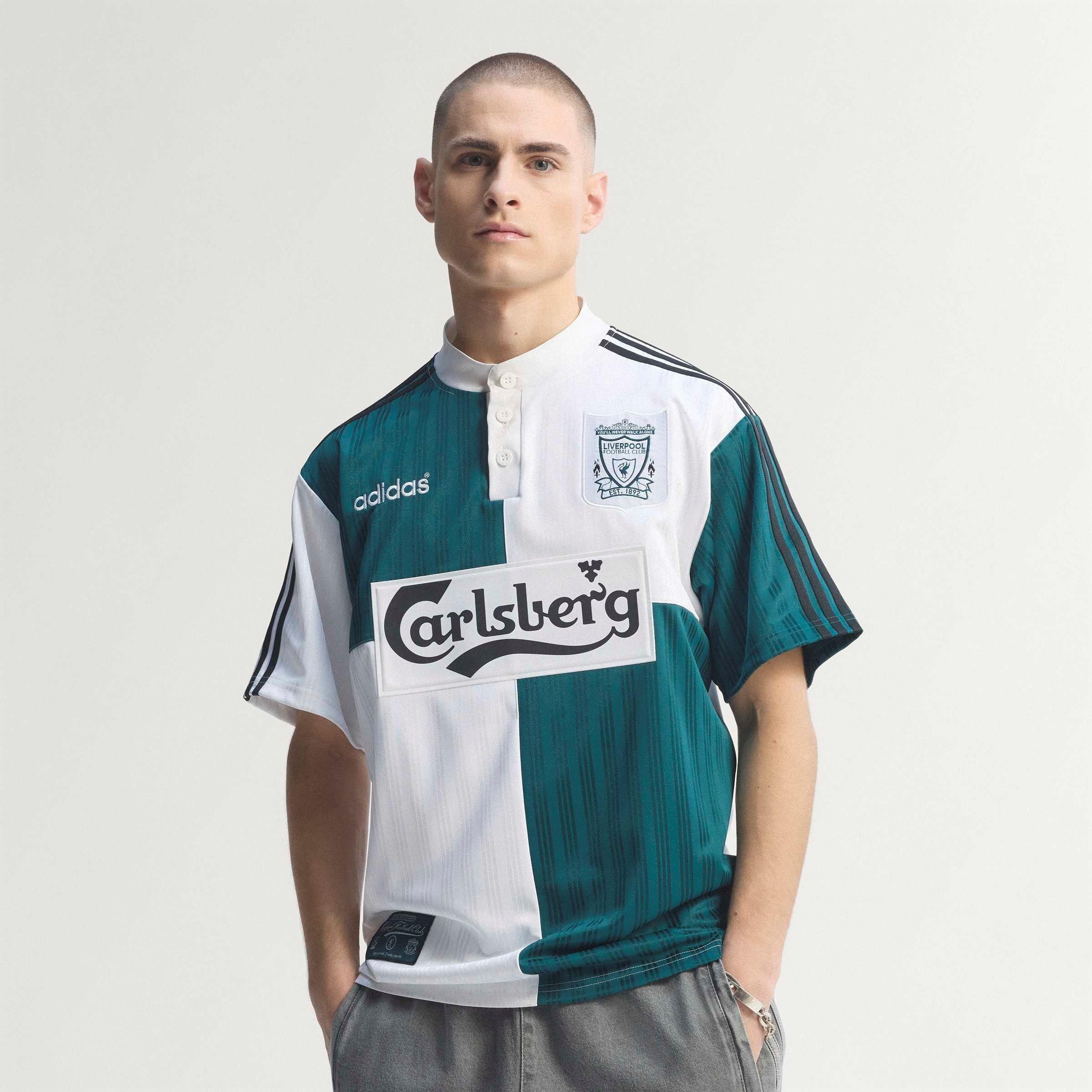 Blanc/Vert - adidas - Liverpool 1995 Shirt Adults - 9