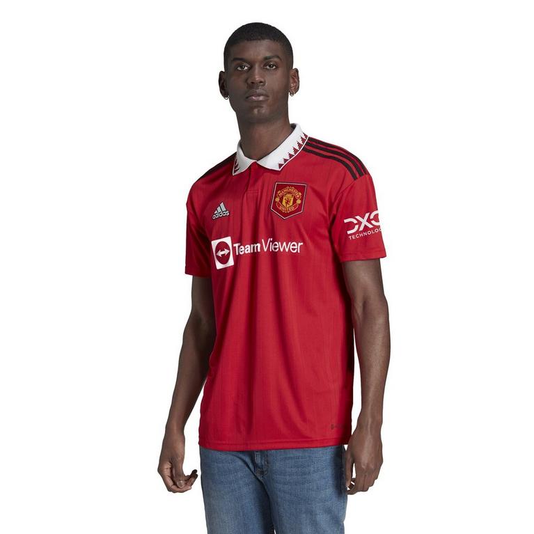 Rojo - adidas - Manchester United FC Home Shirt 2022/2023 Mens - 3