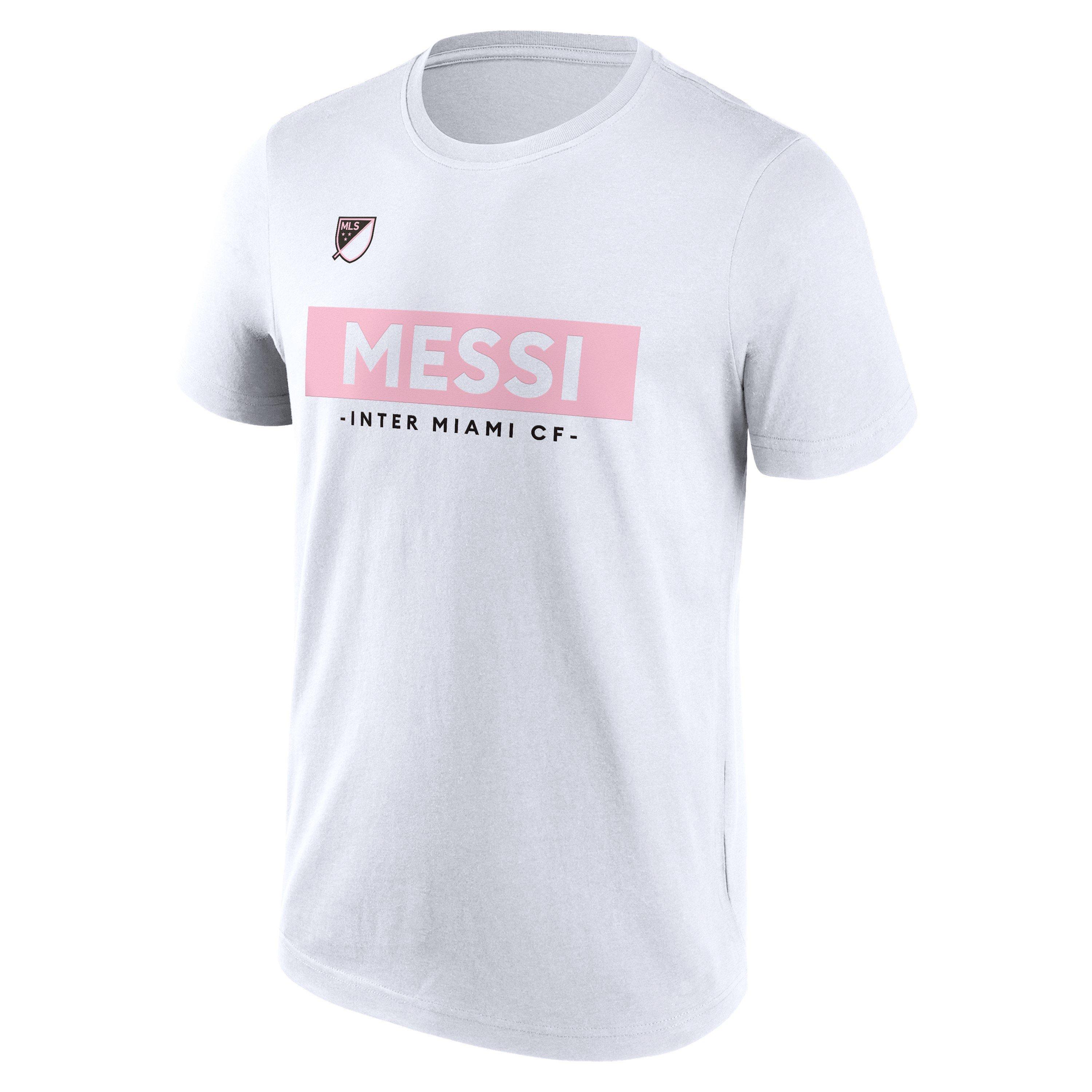 Mls Men's Messi Inter Miami Block T-Shirt Adults - White - Large