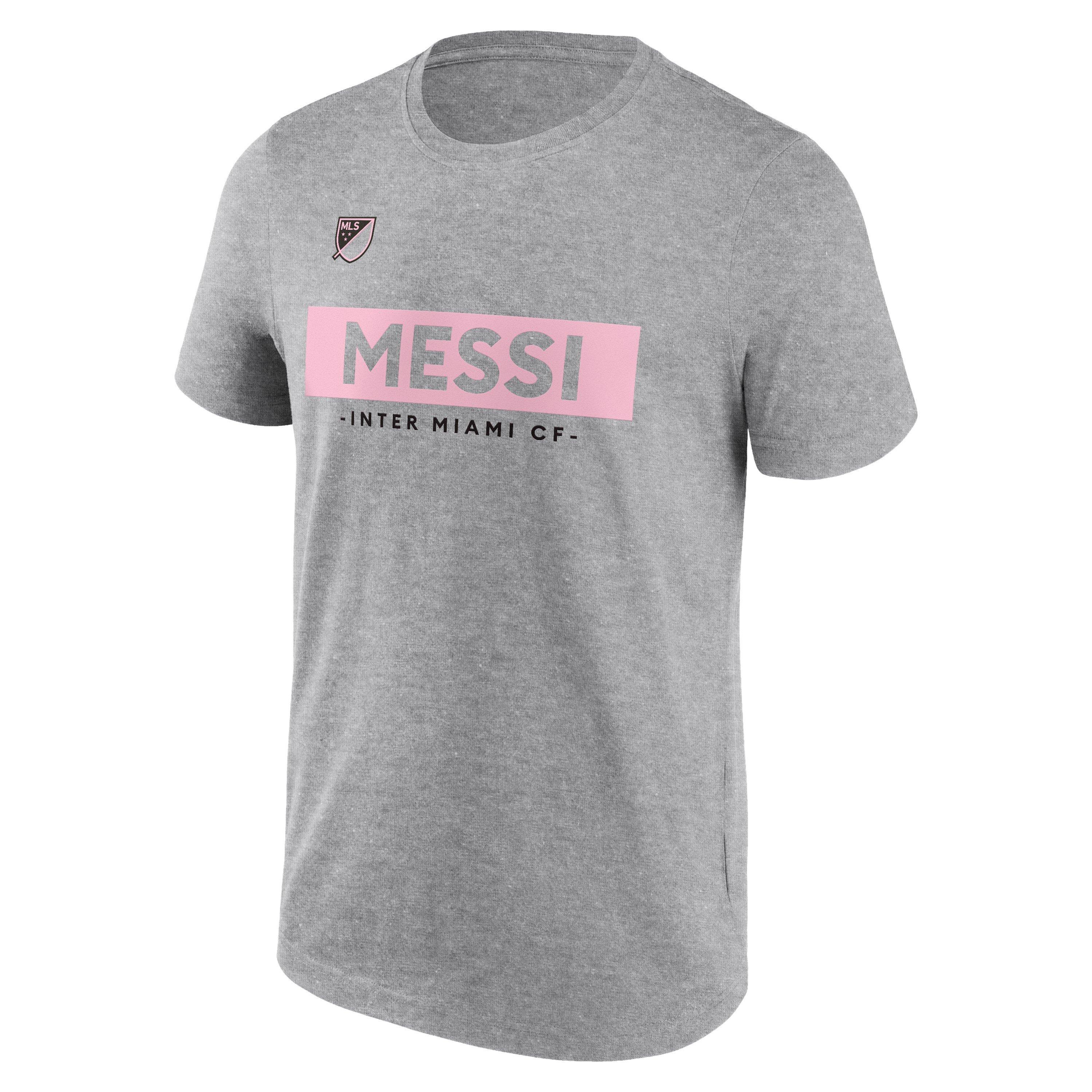 Sports Grey - MLS - Messi Inter Miami Block T-Shirt Adults - 1