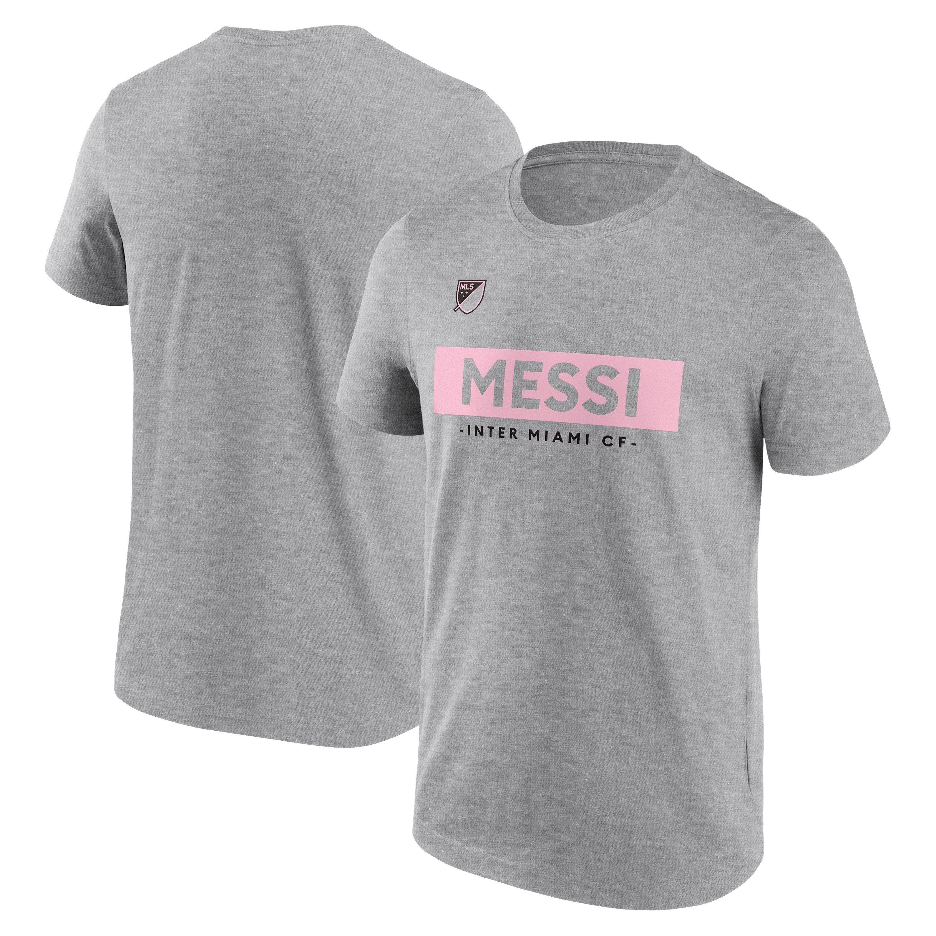 Sports Grey - MLS - Messi Inter Miami Block T-Shirt Adults - 3