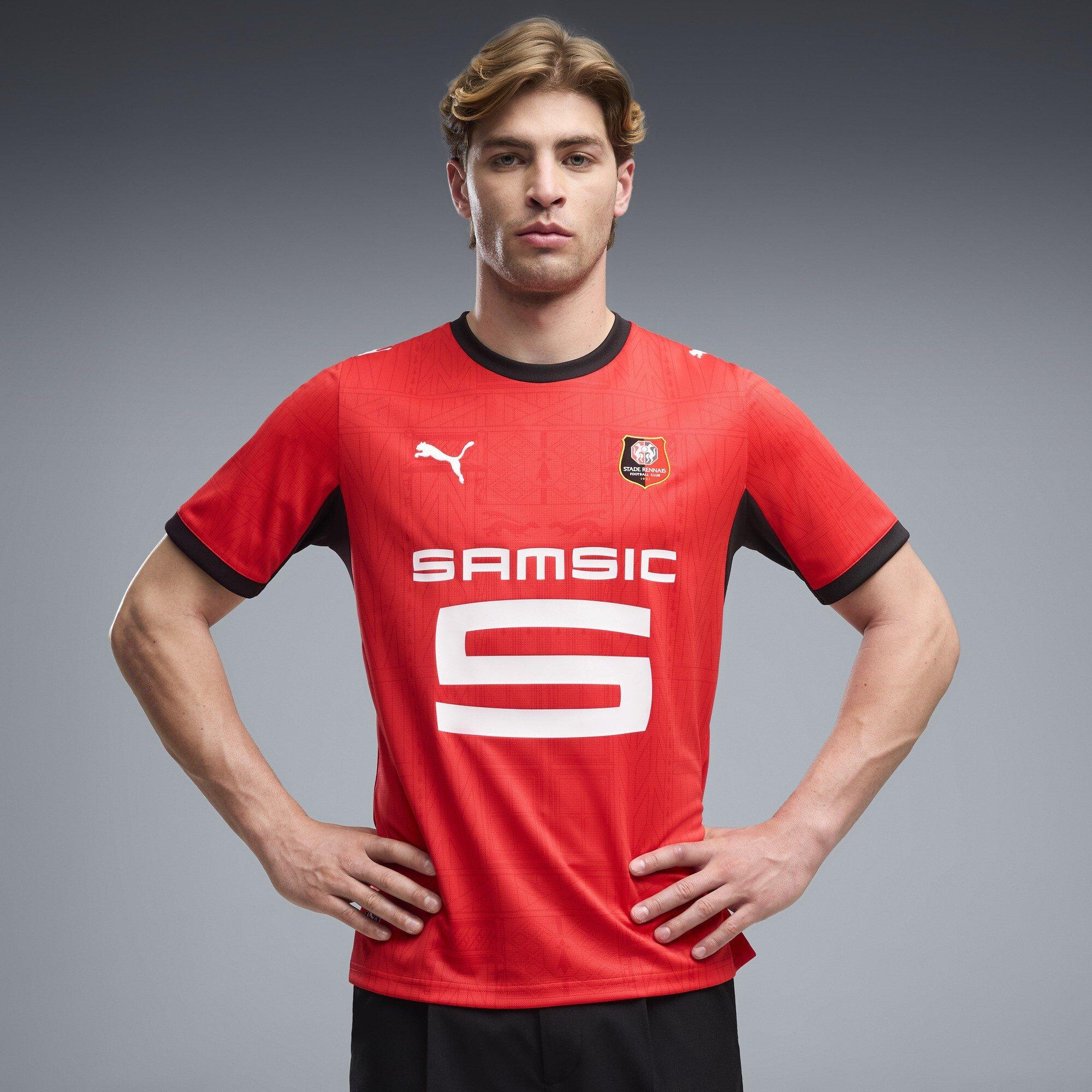 Red/Black - Puma - Stade Rennais Home Shirt 2026/27 Mens - 3