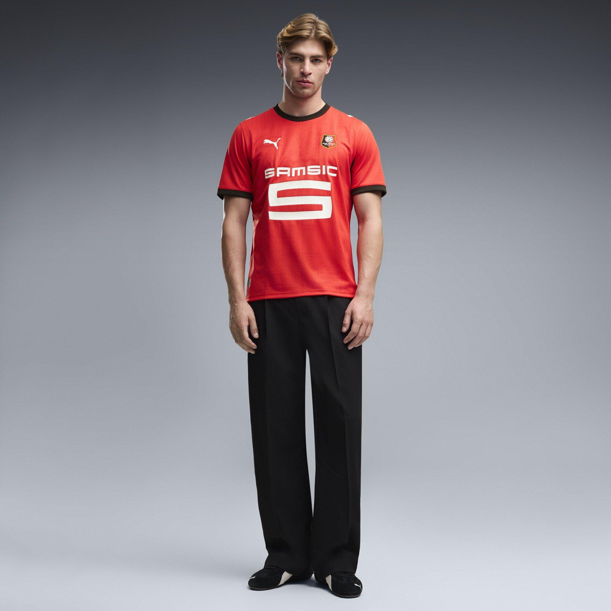 Red/Black - Puma - Stade Rennais Home Shirt 2026/27 Mens - 6