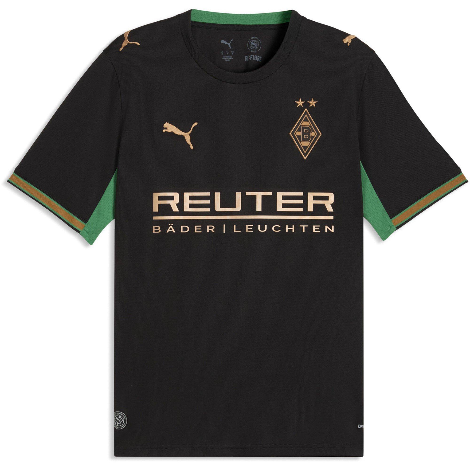 Puma Men's Borussia Monchengladbach Away Shirt 2026/27 - Black/Green - XL
