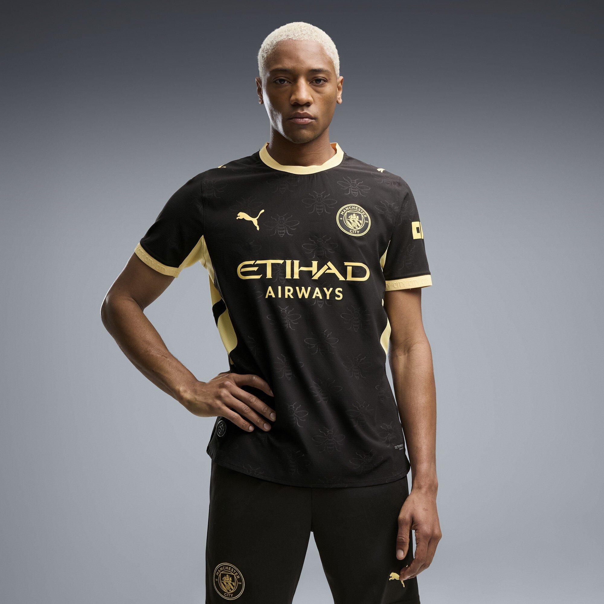 Black/Yellow - Puma - Manchester City Authentic Away Shirt 2026/27 Mens - 3