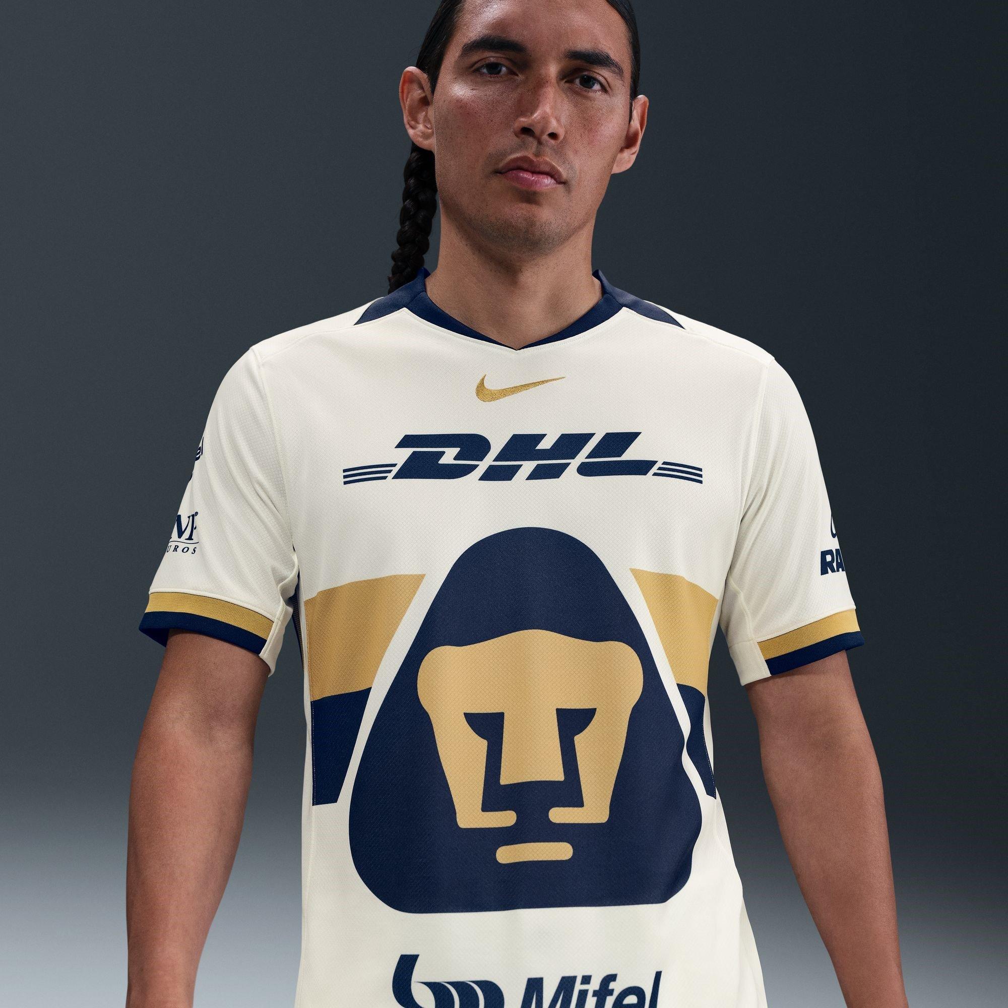 Sail/Gold - Nike - Pumas UNAM Home Shirt 2025 2026 Adults - 12