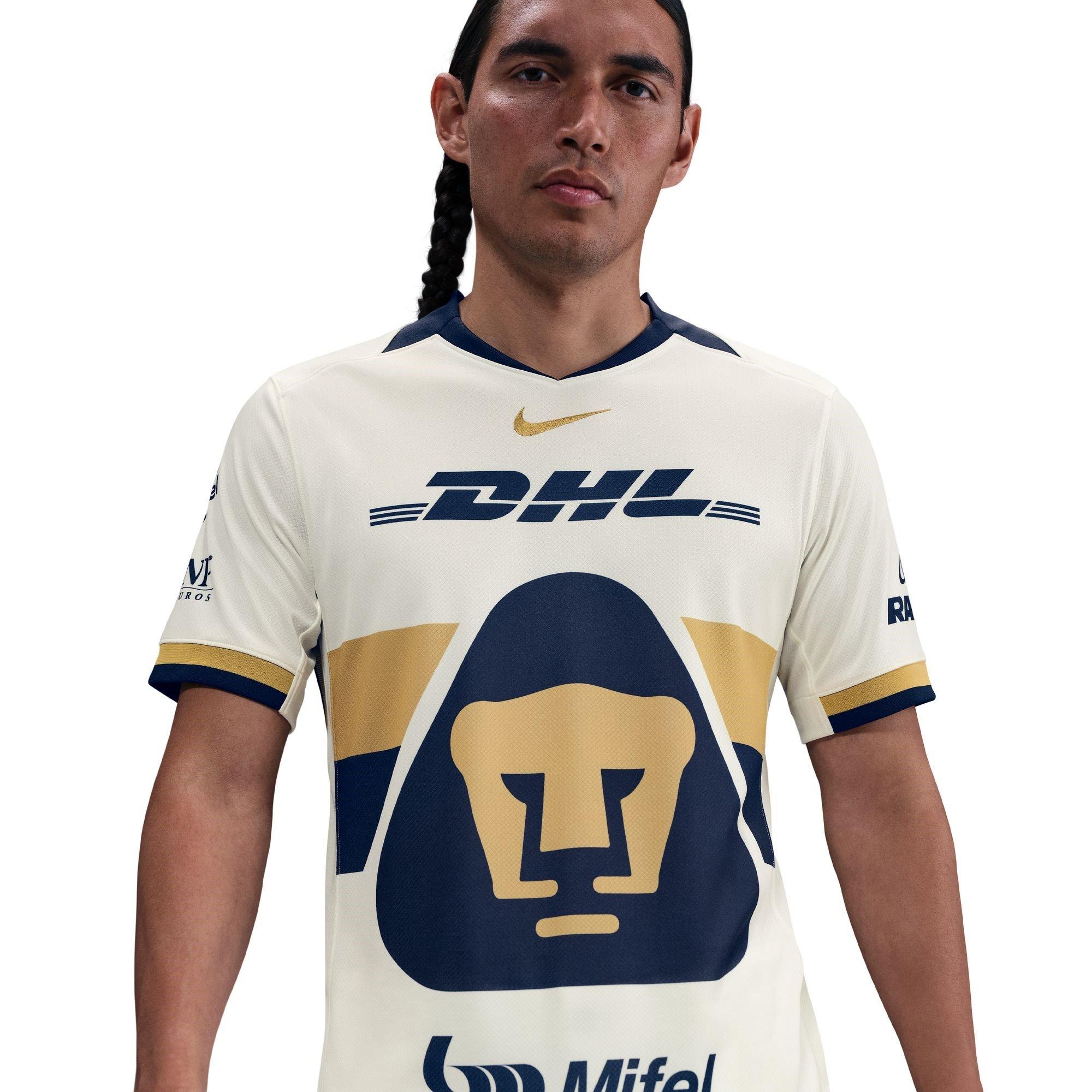 Sail/Gold - Nike - Pumas UNAM Home Shirt 2025 2026 Adults - 5