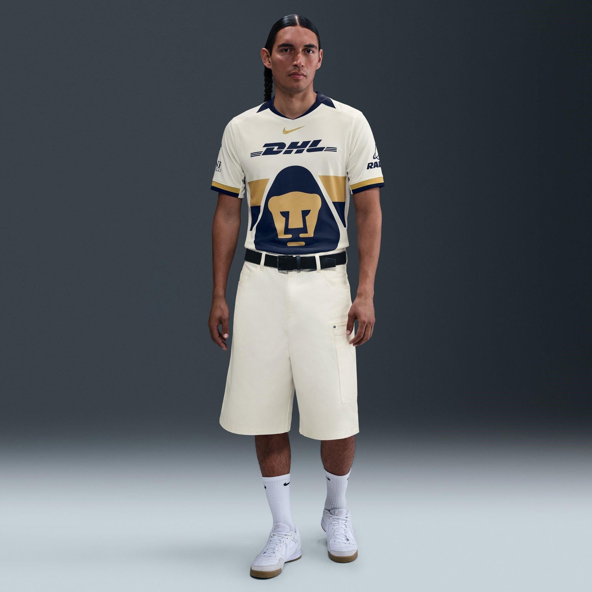 Sail/Gold - Nike - Pumas UNAM Home Shirt 2025 2026 Adults - 7