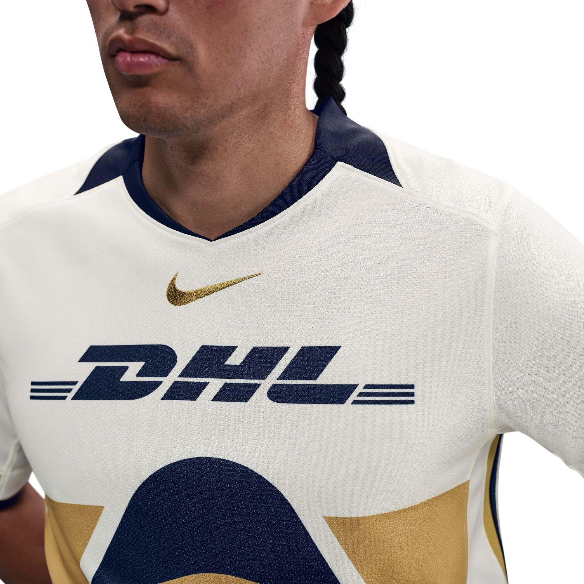 Sail/Gold - Nike - Pumas UNAM Home Shirt 2025 2026 Adults - 9