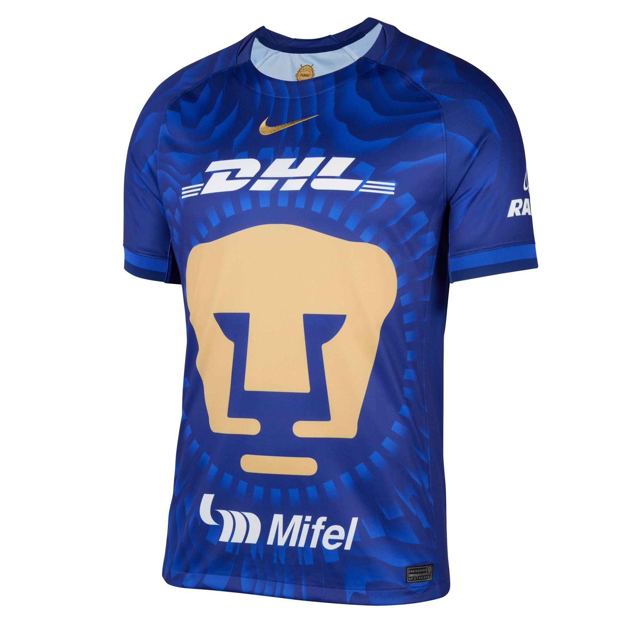 Blue/Gold - Nike - Pumas UNAM Away Shirt 2025 2026 Adults - 1