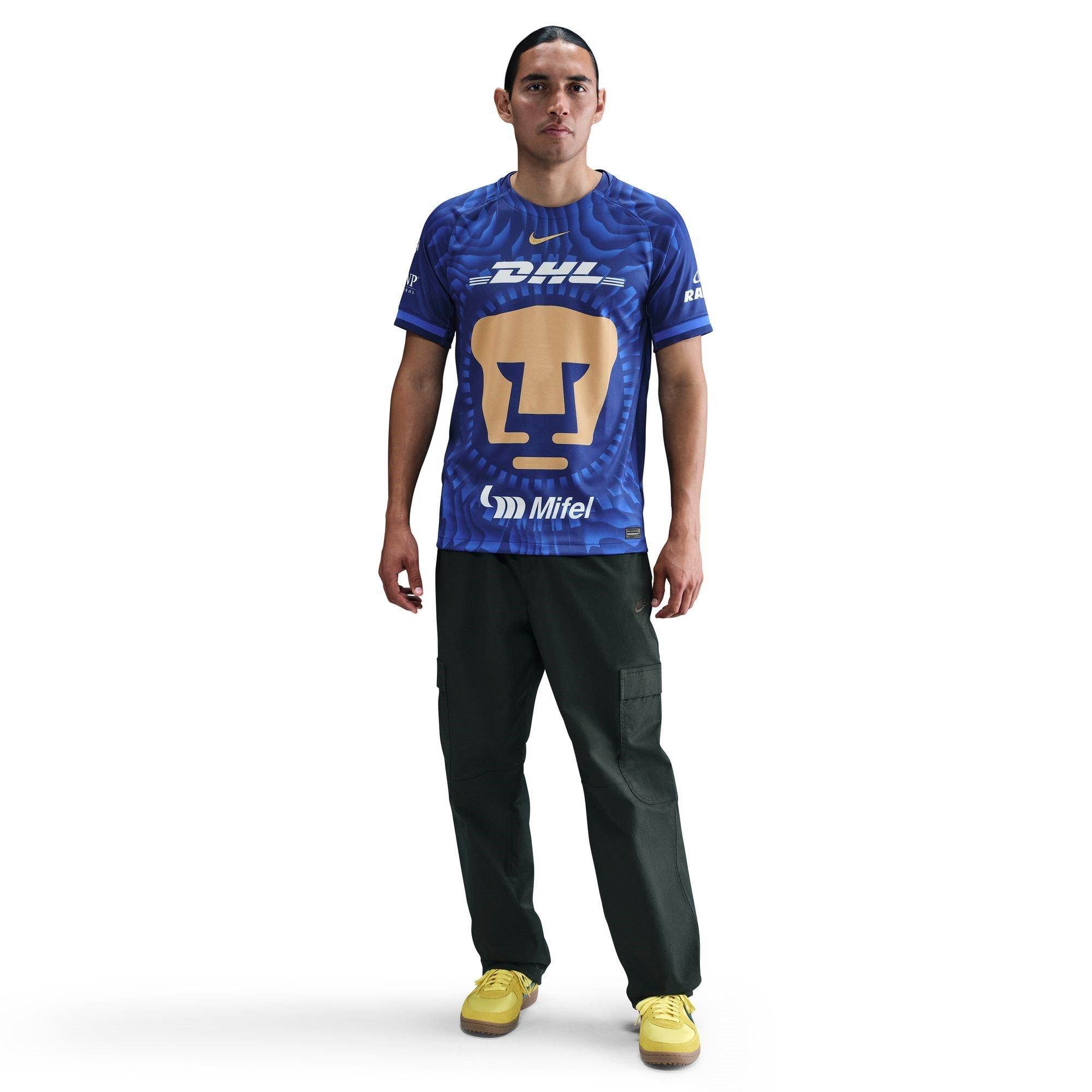 Blue/Gold - Nike - Pumas UNAM Away Shirt 2025 2026 Adults - 3