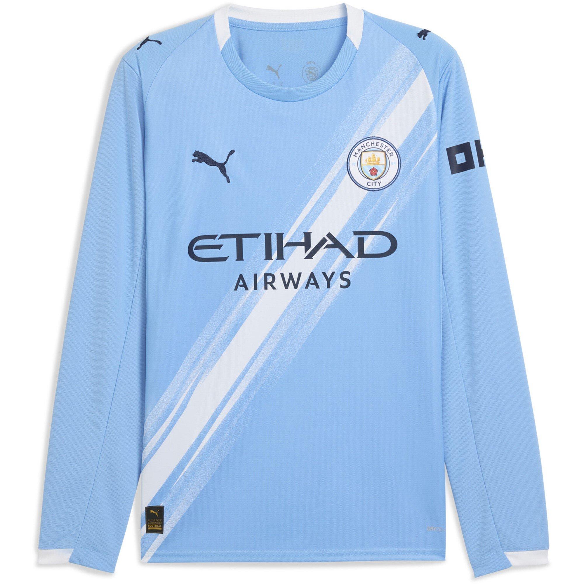 Blue - Puma - Manchester City Long Sleeve Home Shirt 2025 2026 Adults - 1