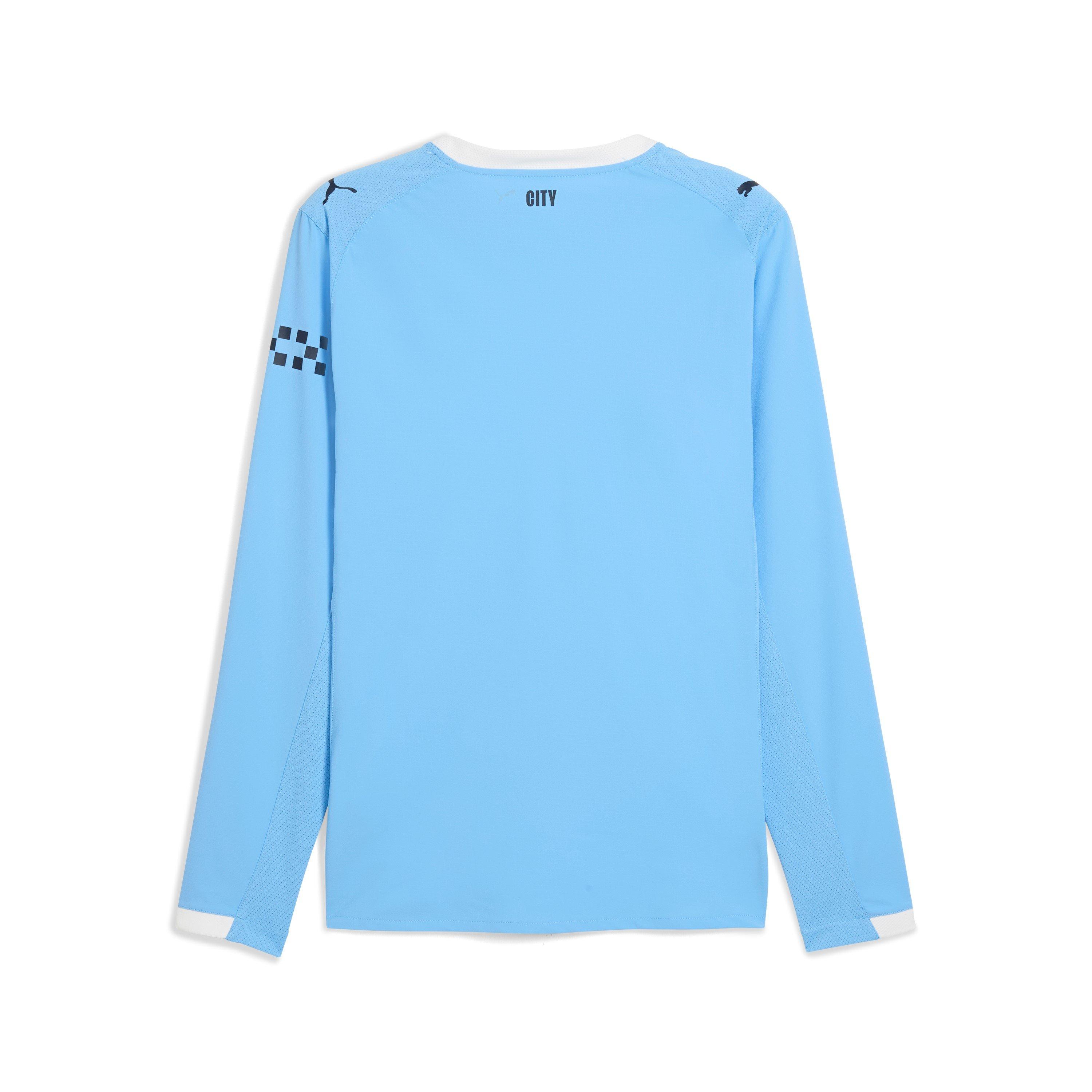 Azul - Puma - Manchester City Long Sleeve Home Shirt 2025 2026 Adults - 8
