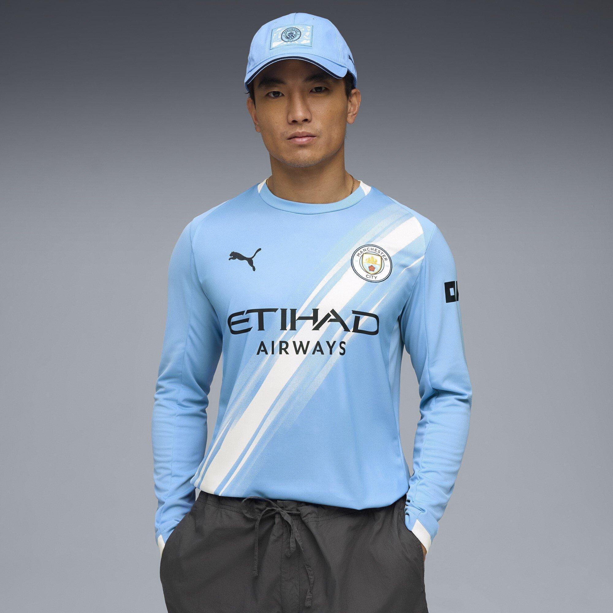 Azul - Puma - Manchester City Long Sleeve Home Shirt 2025 2026 Adults - 3