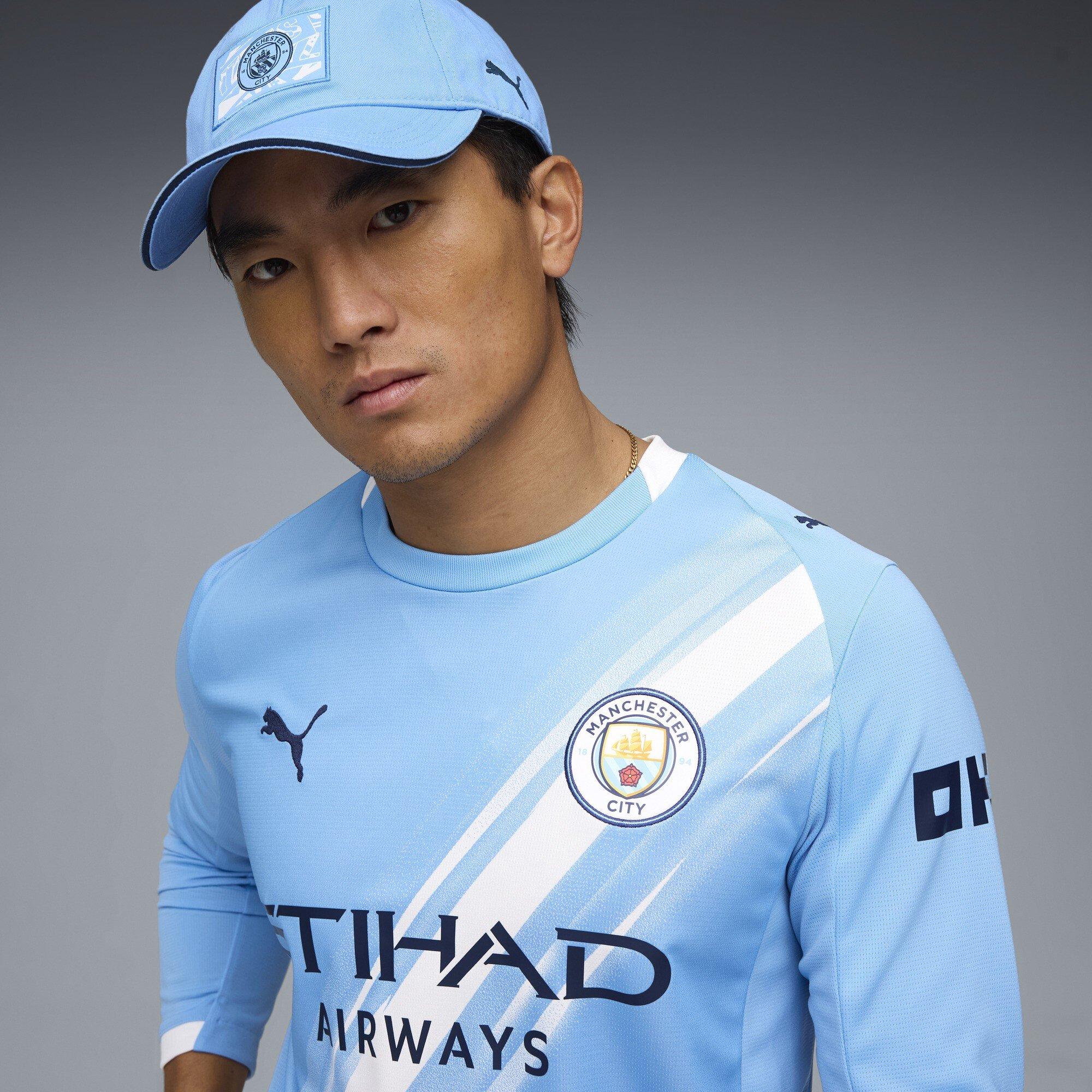 Azul - Puma - Manchester City Long Sleeve Home Shirt 2025 2026 Adults - 4