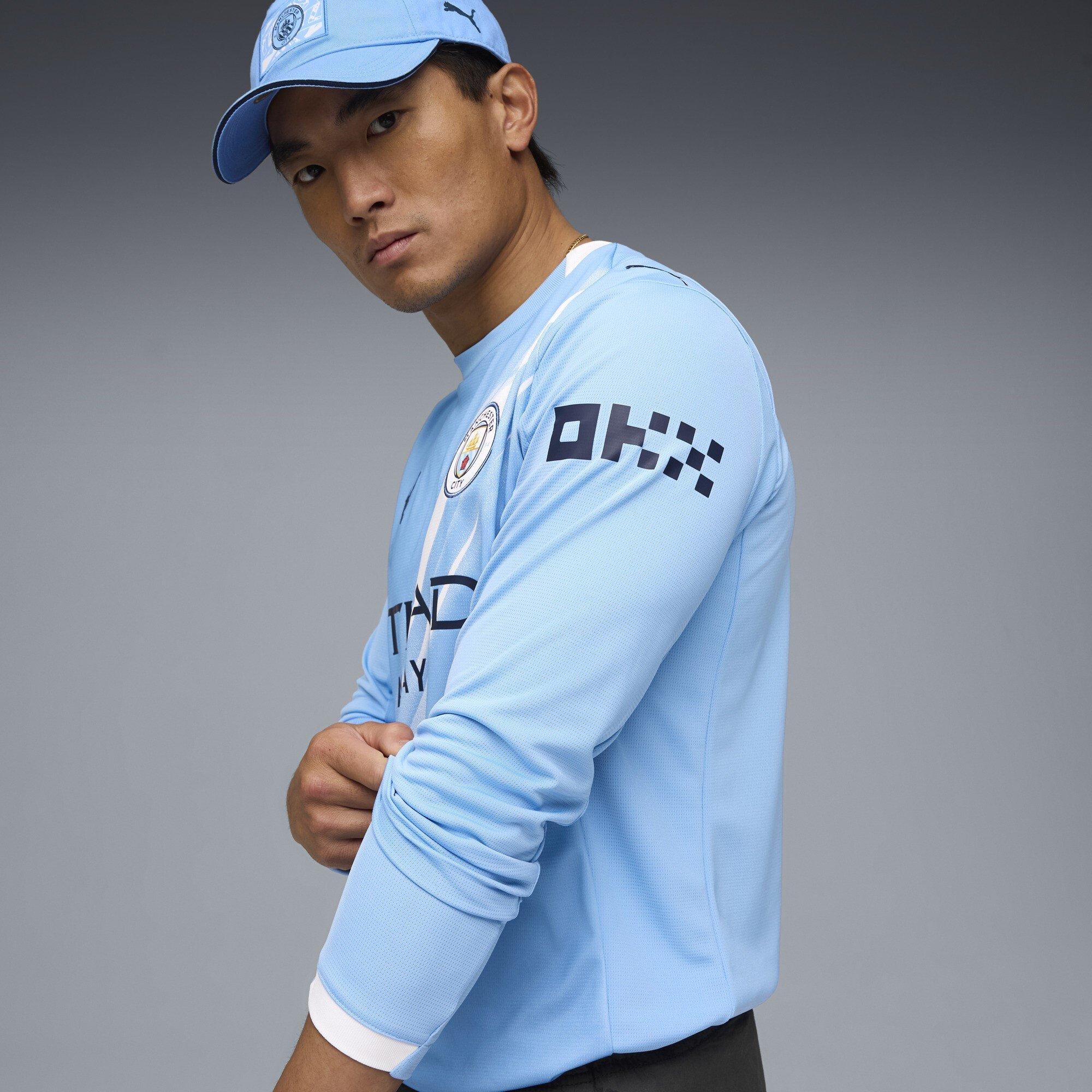 Azul - Puma - Manchester City Long Sleeve Home Shirt 2025 2026 Adults - 6