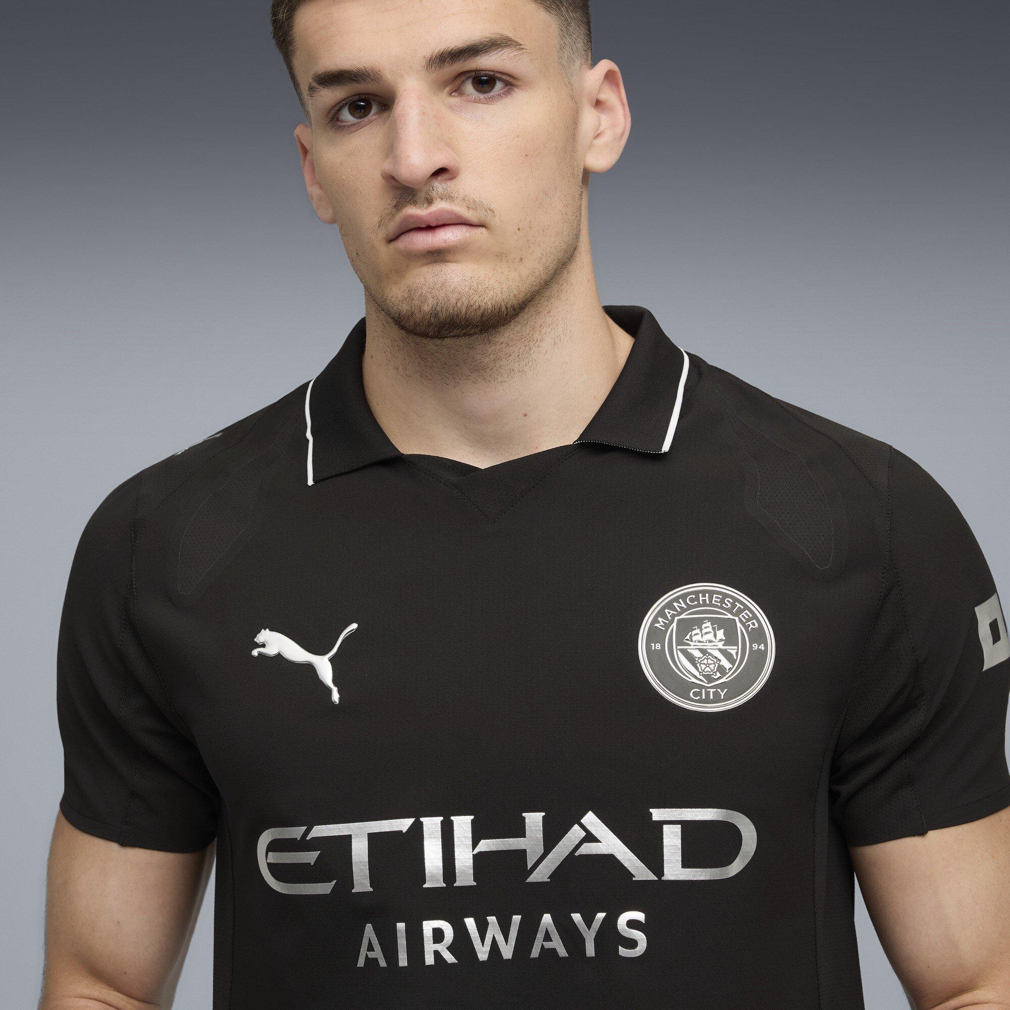 Black - Puma - Manchester City Authentic Away Kit 2025 2026 Adults - 5