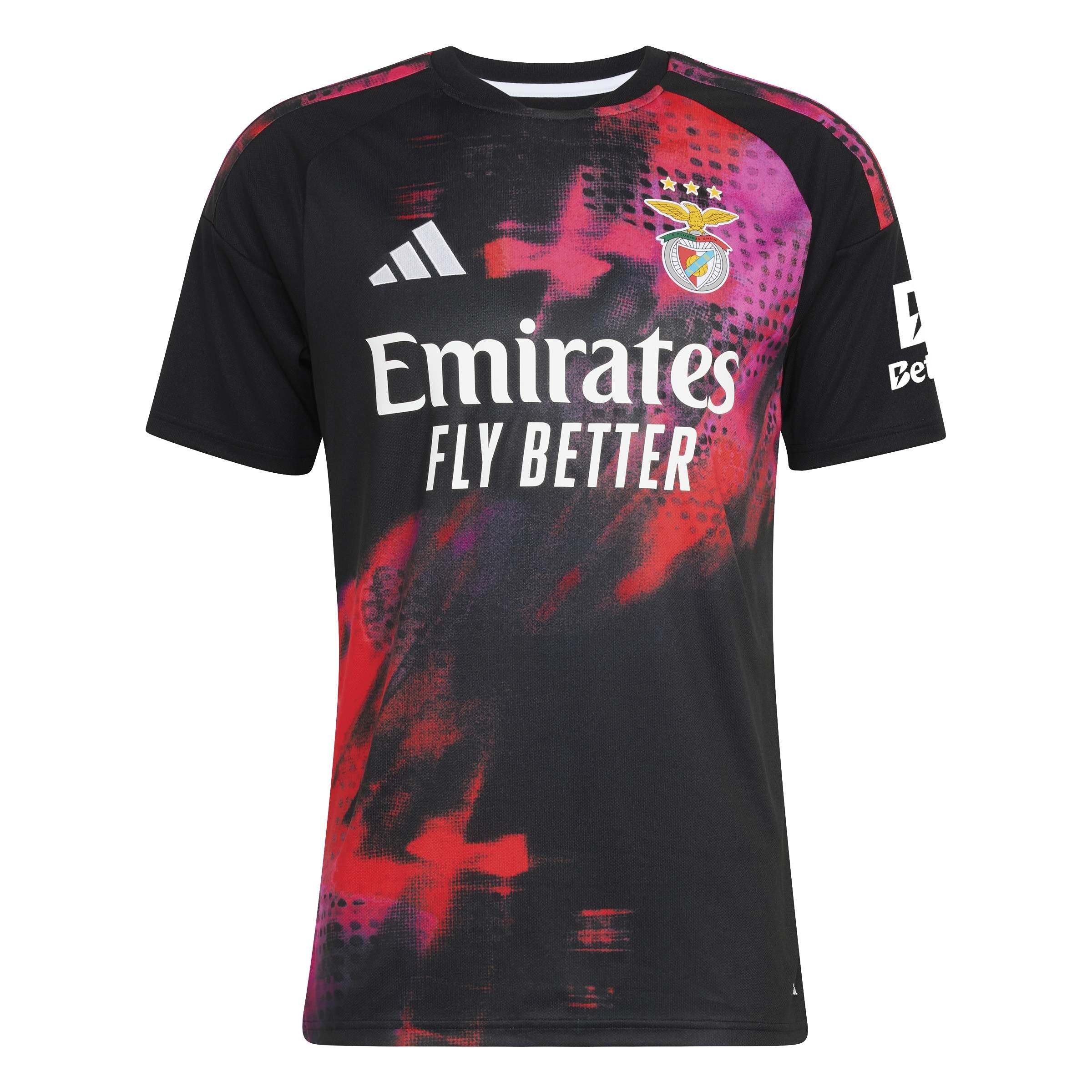 Black/Red - adidas - Men's Benfica Third 24/25 Short-Sleeve AEROREADY Football Shirt - 1