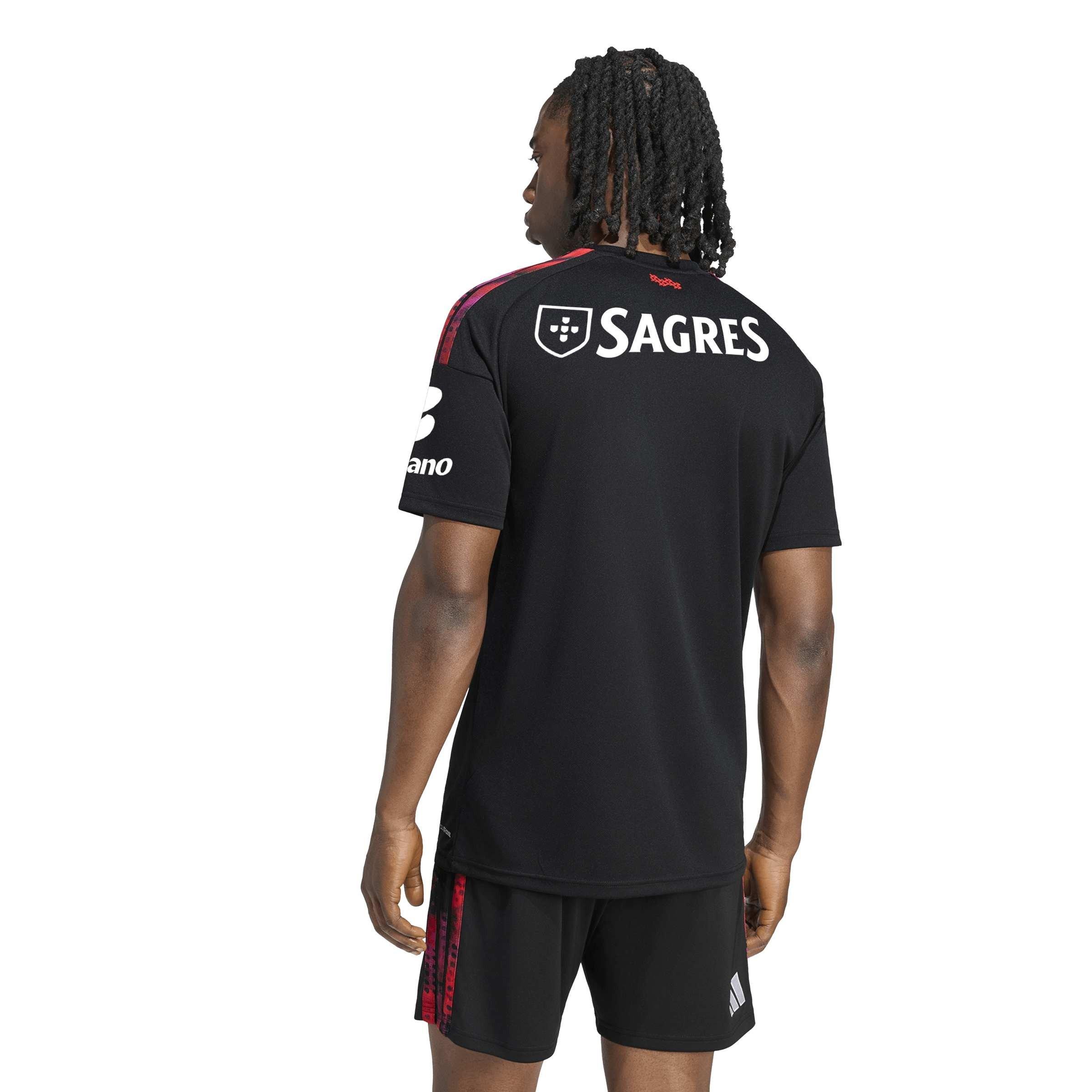 Black/Red - adidas - Men's Benfica Third 24/25 Short-Sleeve AEROREADY Football Shirt - 4