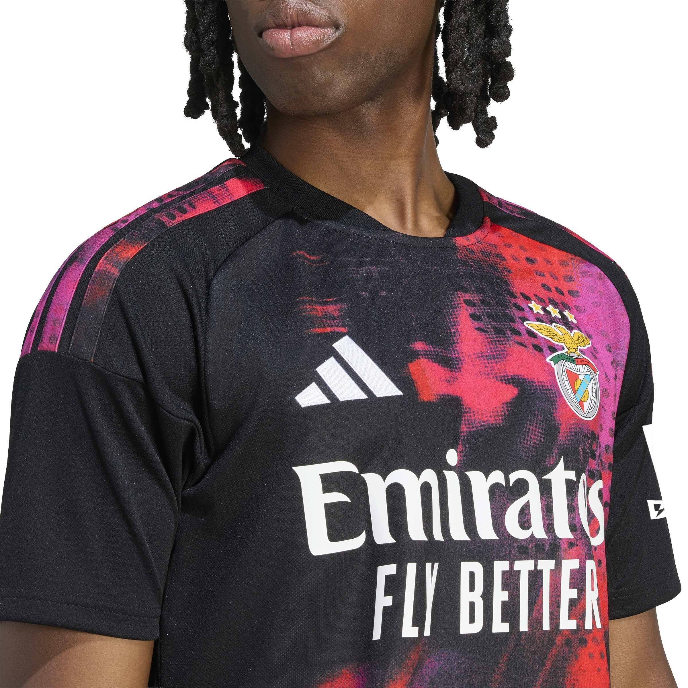 Black/Red - adidas - Men's Benfica Third 24/25 Short-Sleeve AEROREADY Football Shirt - 5