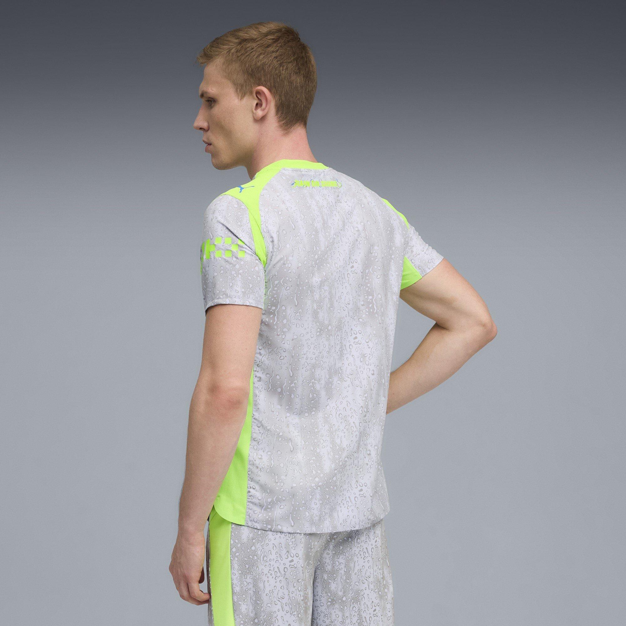 Grey/Green - Puma - Manchester City Authentic Home Shirt 2025 2026 Adults - 4