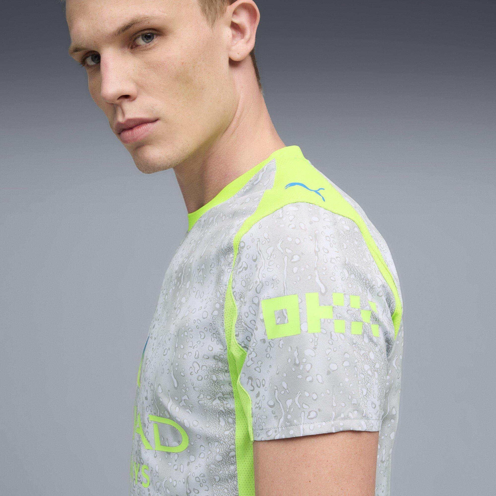 Grey/Green - Puma - Manchester City Authentic Home Shirt 2025 2026 Adults - 5