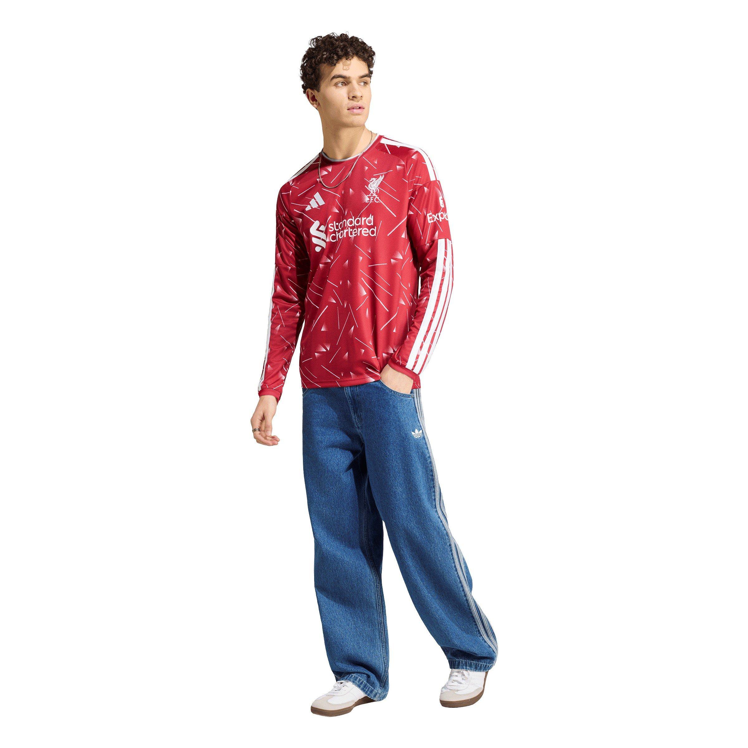 Rot/Weiß - adidas - Liverpool 2026 2027 Home Long-Sleeved Shirt Mens - 8