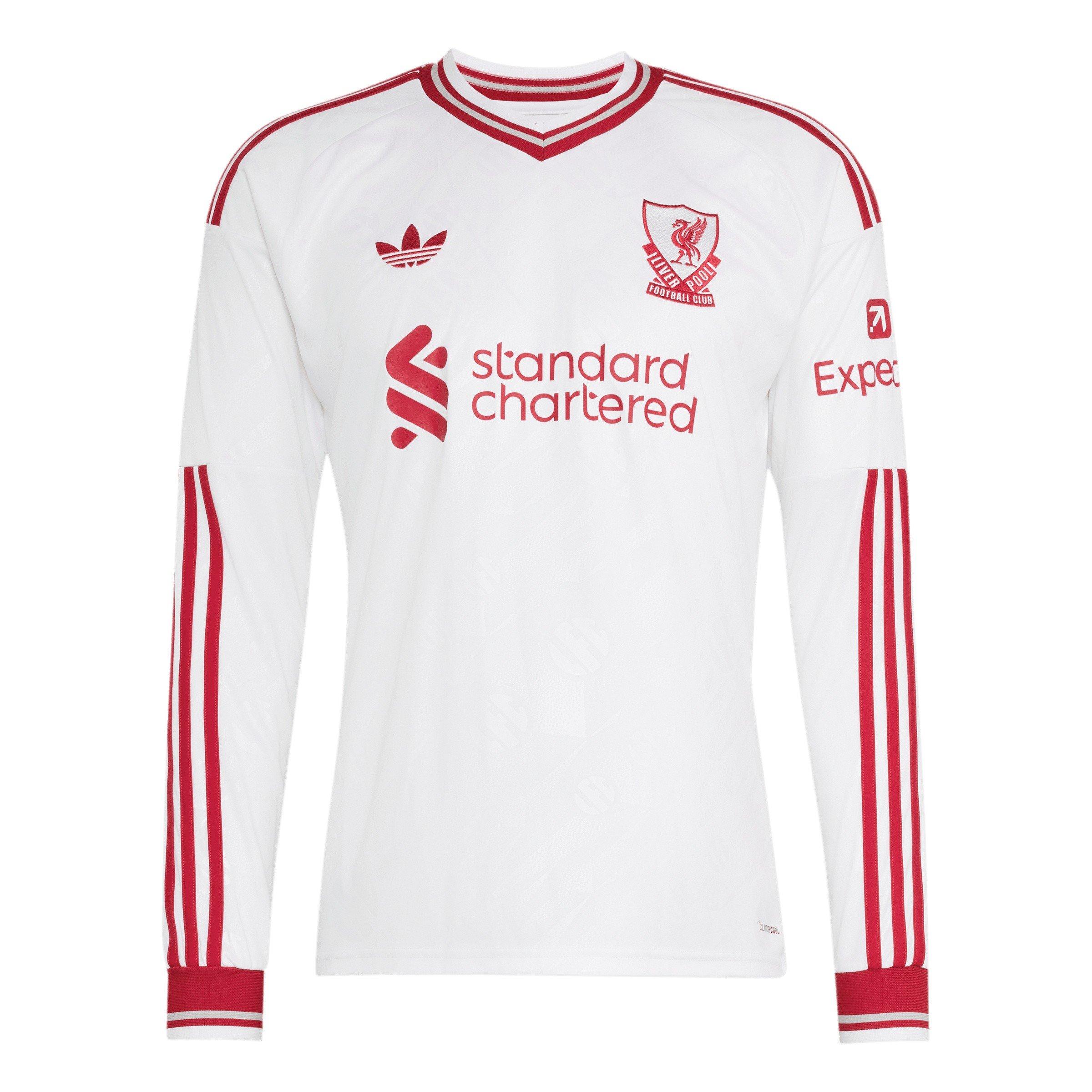 Blanc/Rouge - adidas - Liverpool Away Long-Sleeved Shirt 2026/27 Mens - 1