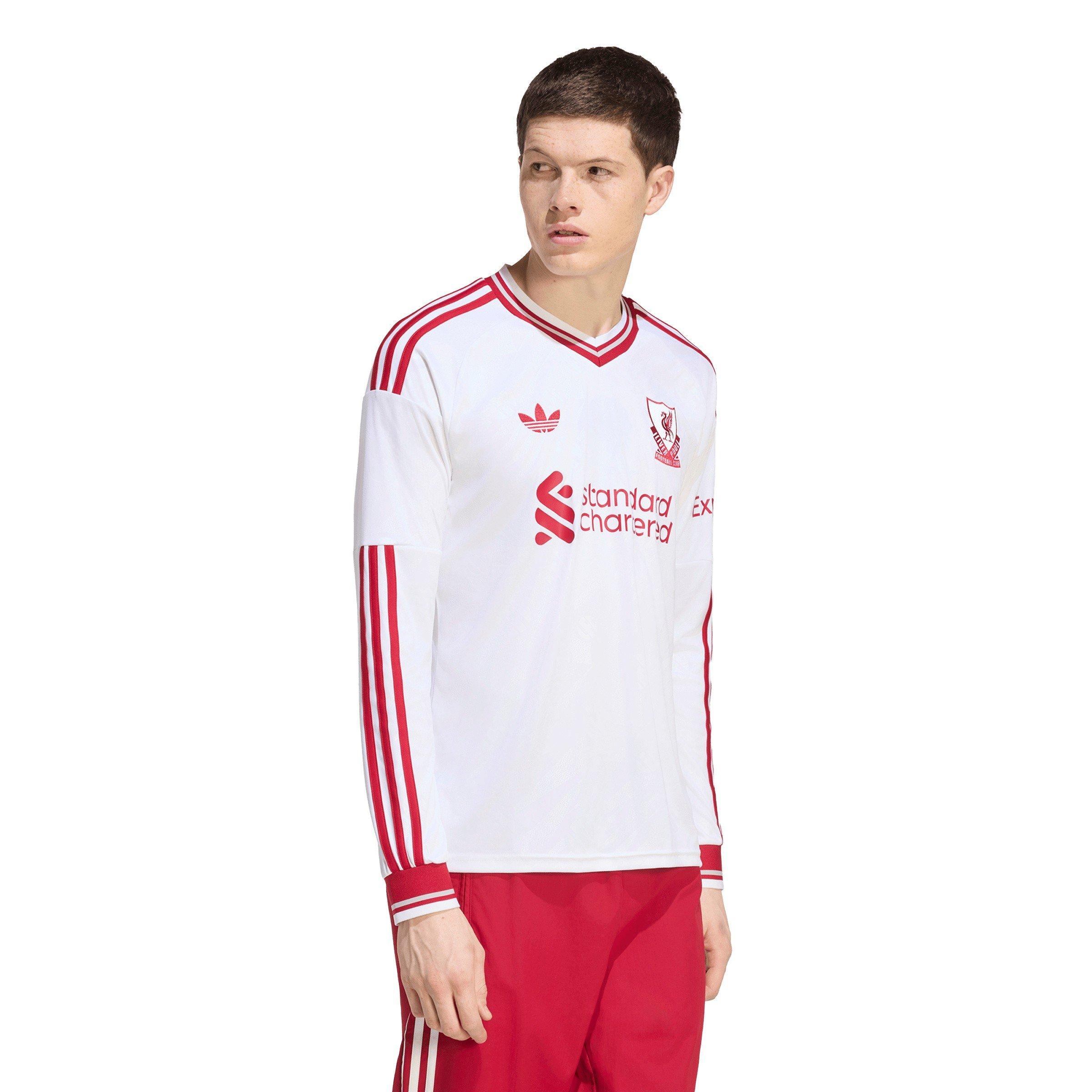 White/Red - adidas - Liverpool Away Long-Sleeved Shirt 2026/27 Mens - 3