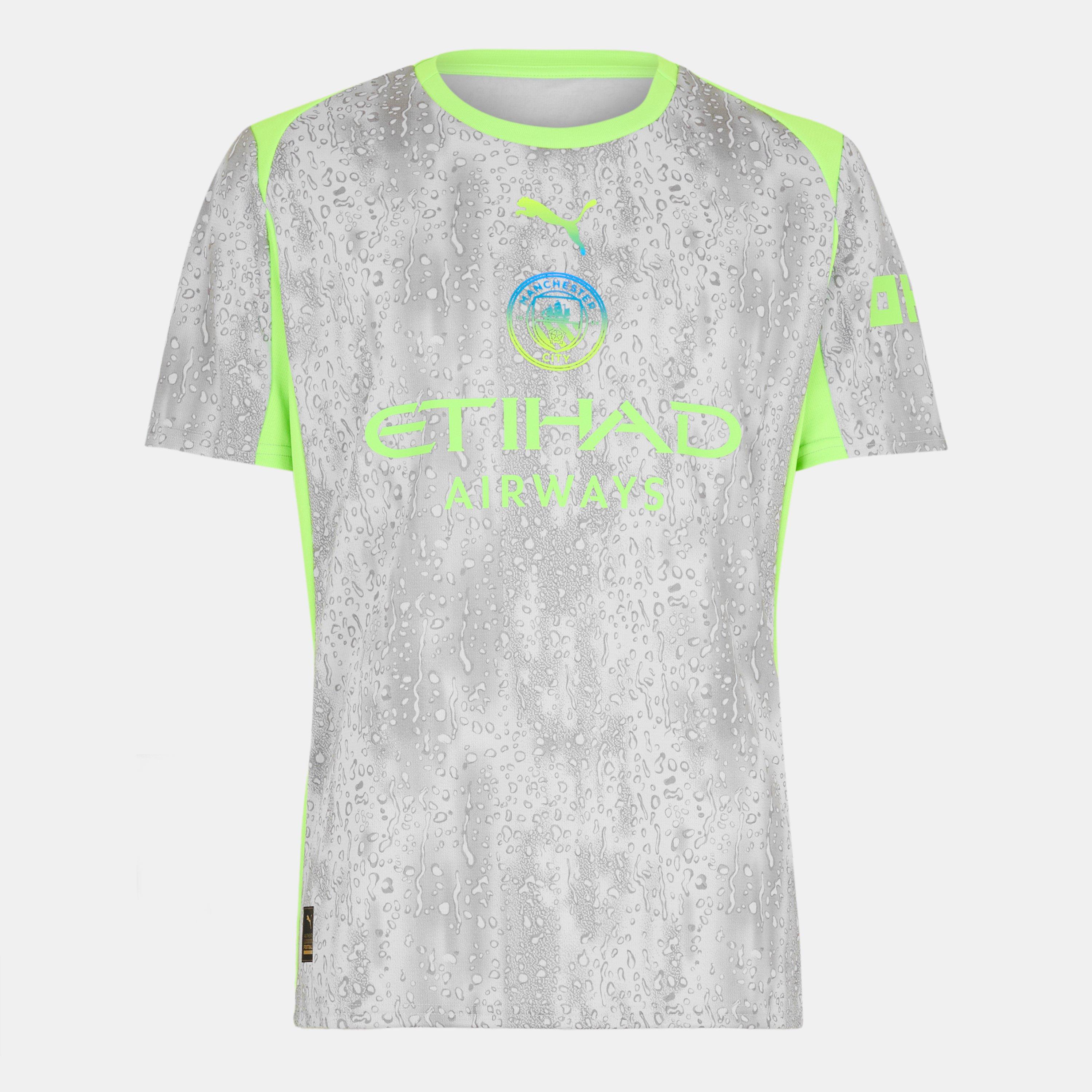 Puma Men's Manchester City Third Shirt 2025 2026 Adults - Grey/Green - 2XL