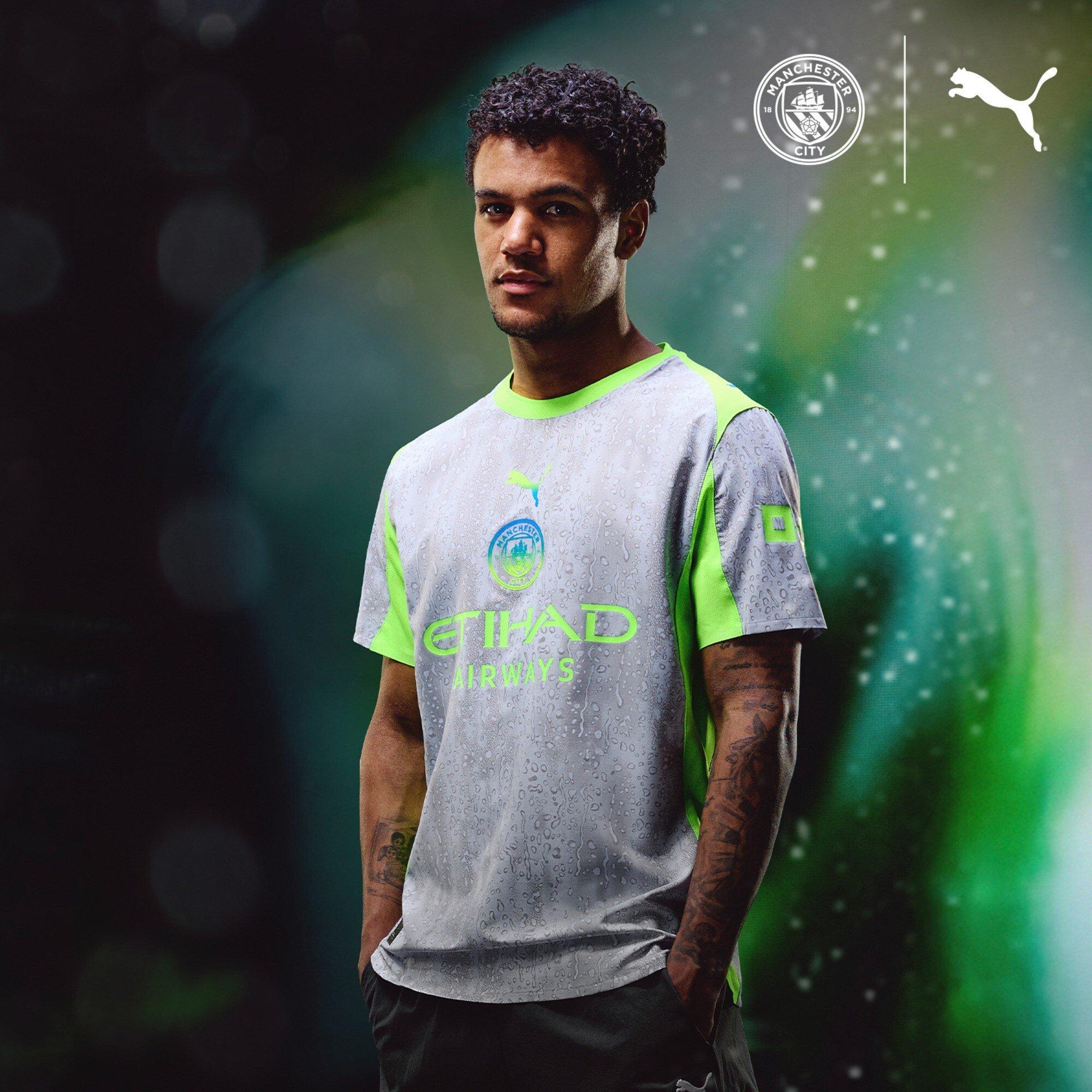 Grey/Green - Puma - Manchester City Third Shirt 2025 2026 Adults - 8