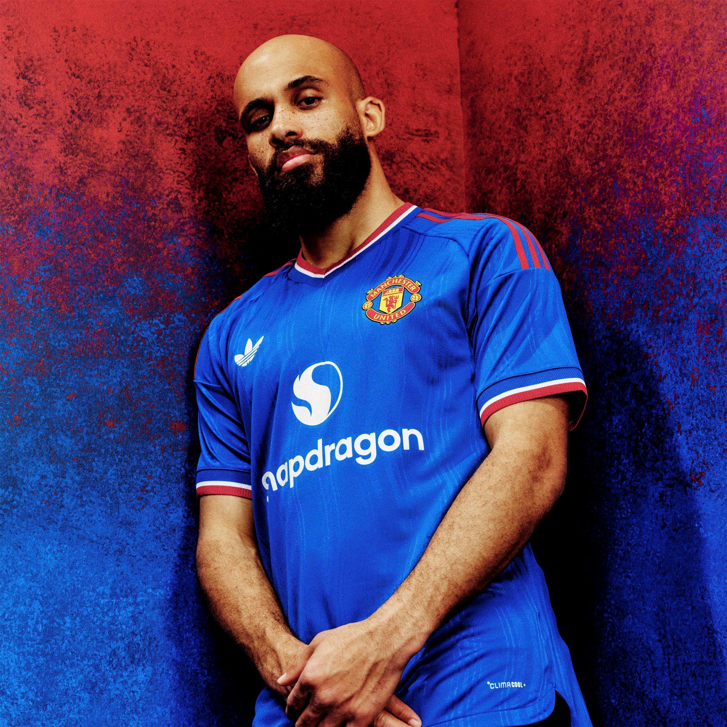 Bleu/Rouge - adidas - Manchester United Authentic Away Shirt 2026/27 Mens - 9