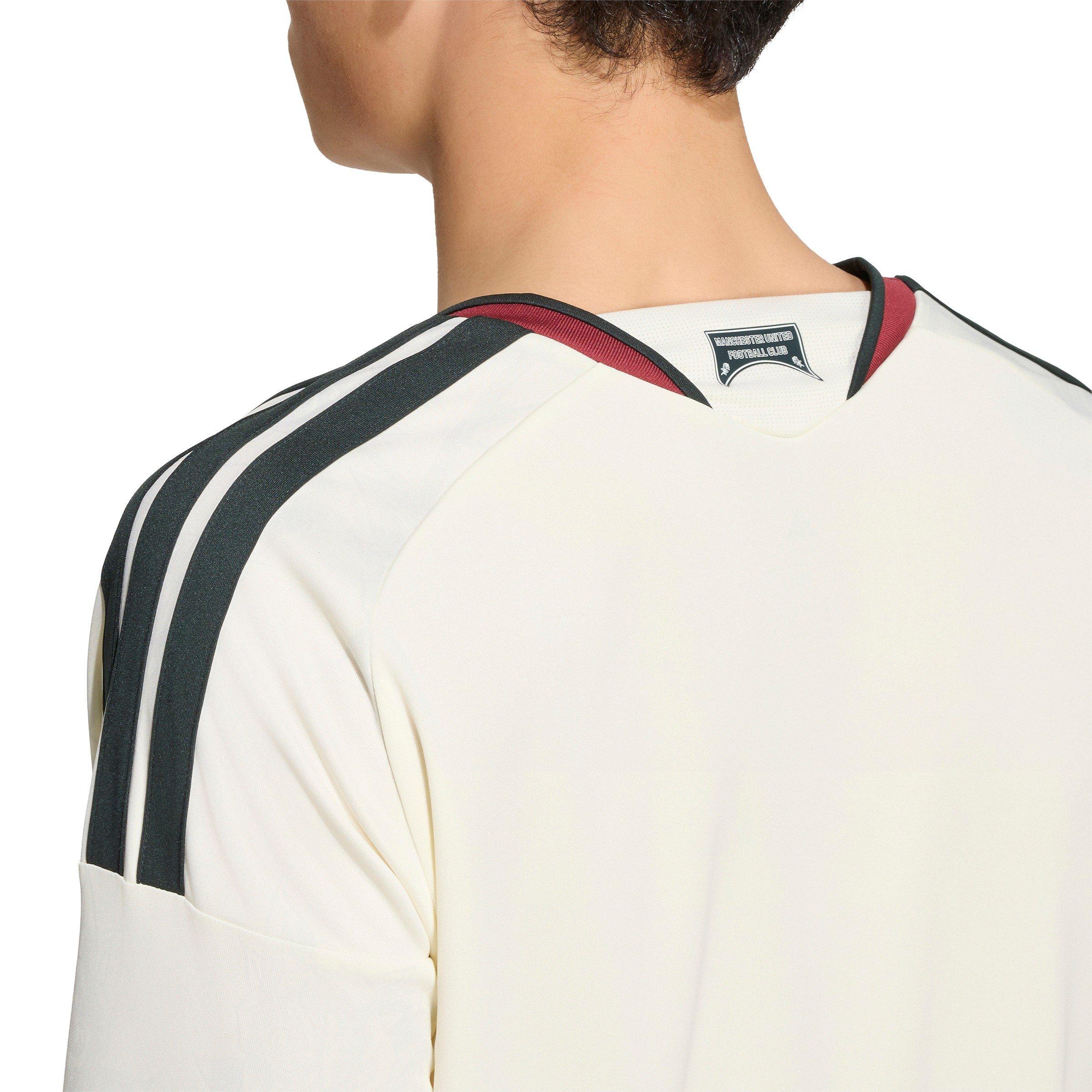 White/Red - adidas - Men's Manchester United Third Long-Sleeve Slim-Fit Football Shirt - 6